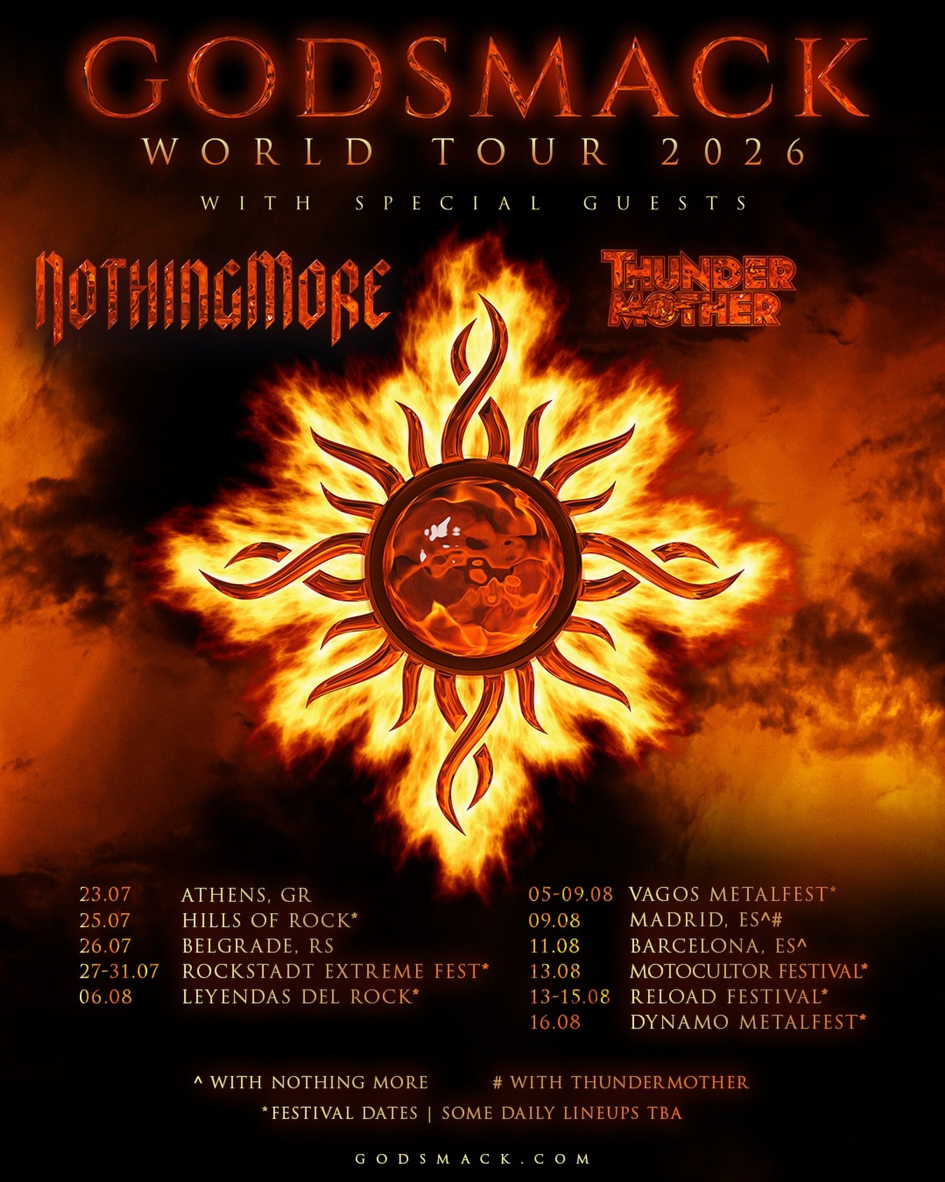 Godsmack y Nothing More llegarán a España en 2026: dos exclusivos conciertos en clubs de Madrid y Barcelona | FOTKAI