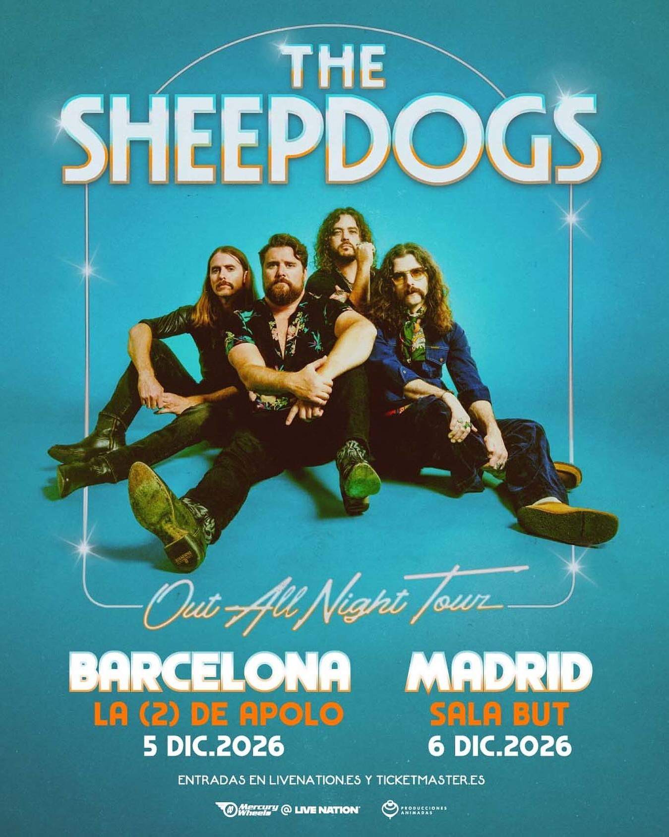 The Sheepdogs en España: rock clásico, armonías cálidas, groove auténtico y energía en vivo | FOTKAI