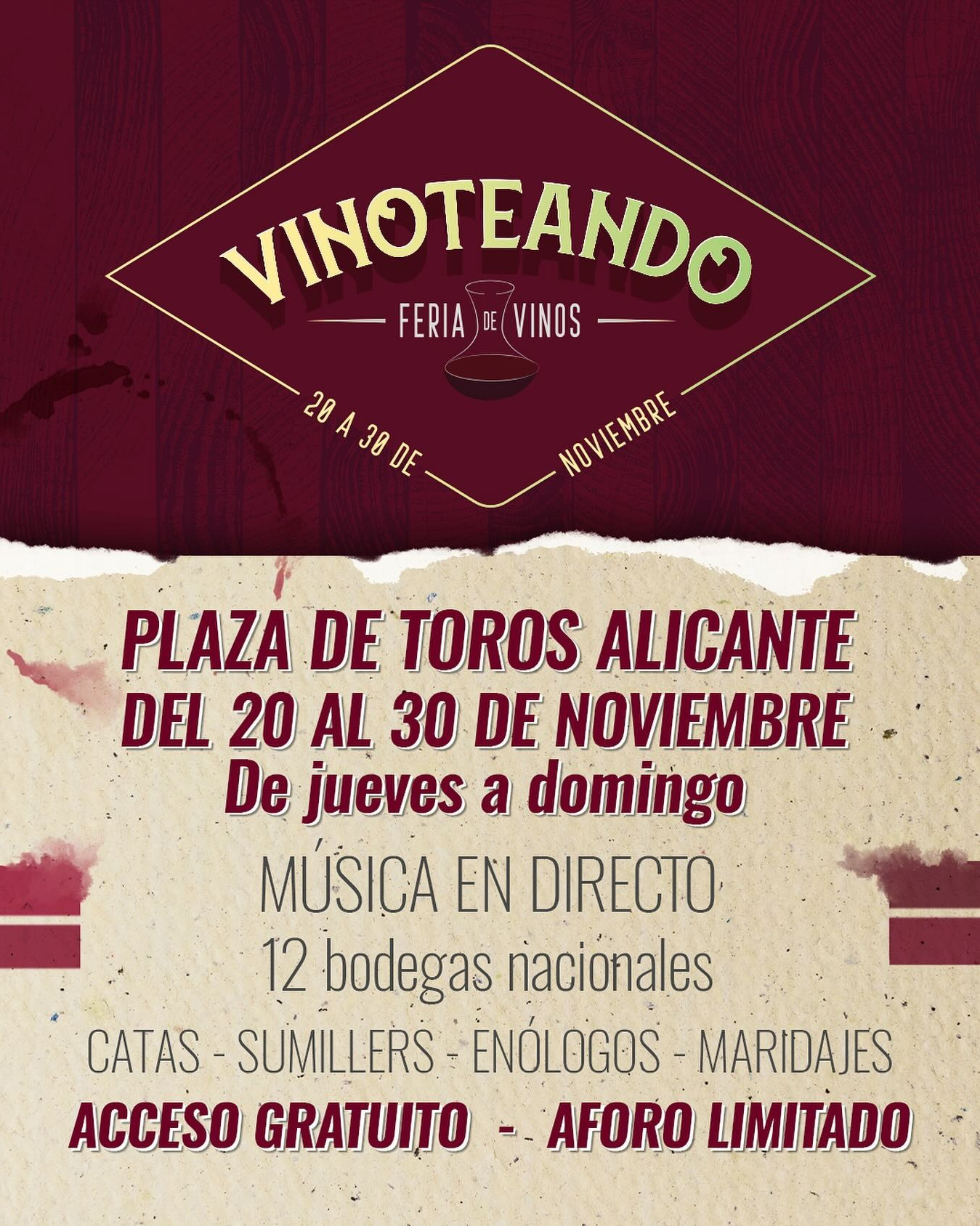 Feria del Vino Alicante 2025 | Vino, Gastronomía y Música en la Plaza de Toros | FOTKAI