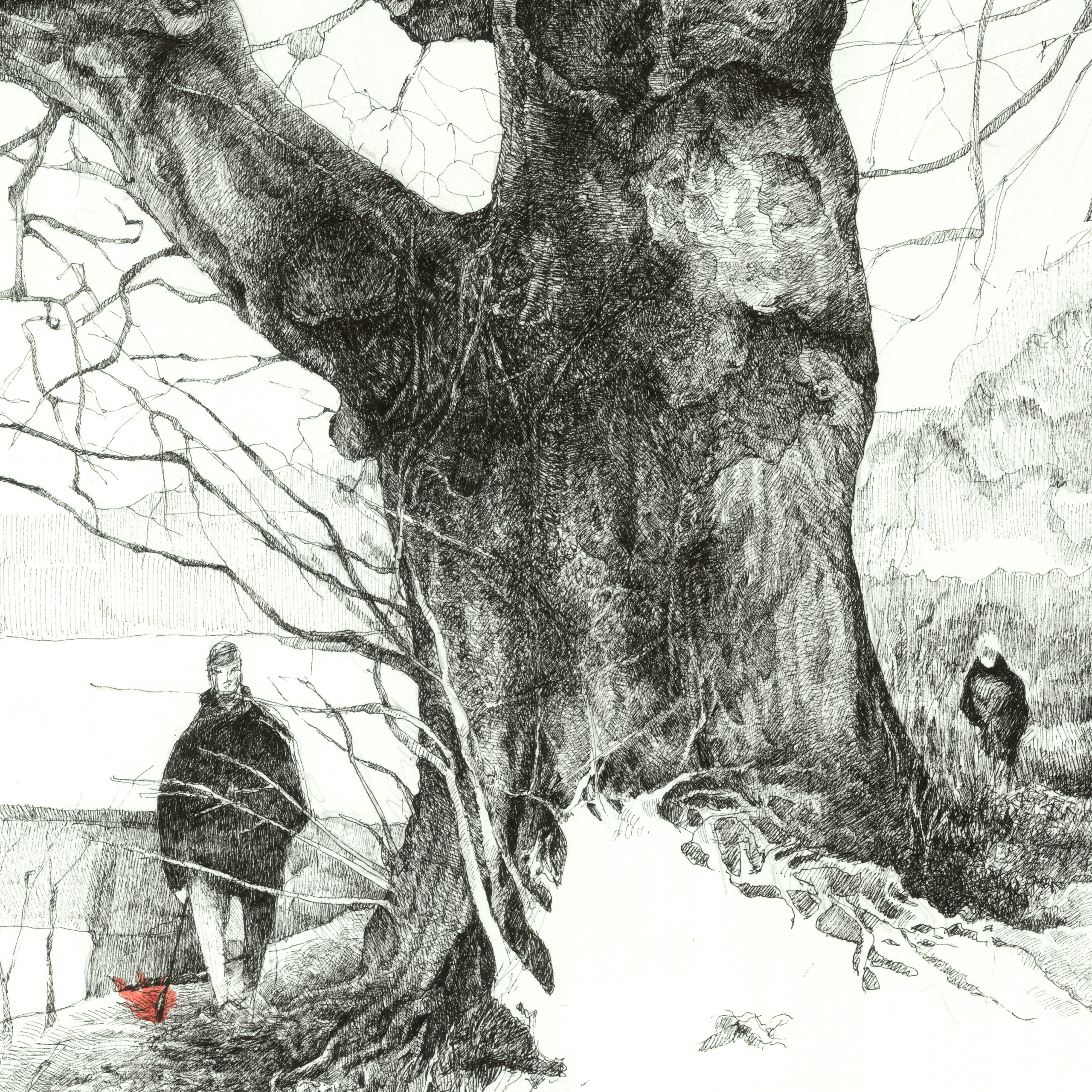 A collection of exquisite graphic drawings for sale, beautifully rendered in Chinese ink and pen on thick cotton watercolor paper. Each piece showcases detailed depictions of ancient trees, capturing their majestic and timeless beauty. Ideal for interior decoration, these artworks are perfect for adding a touch of elegance and serenity to any space.