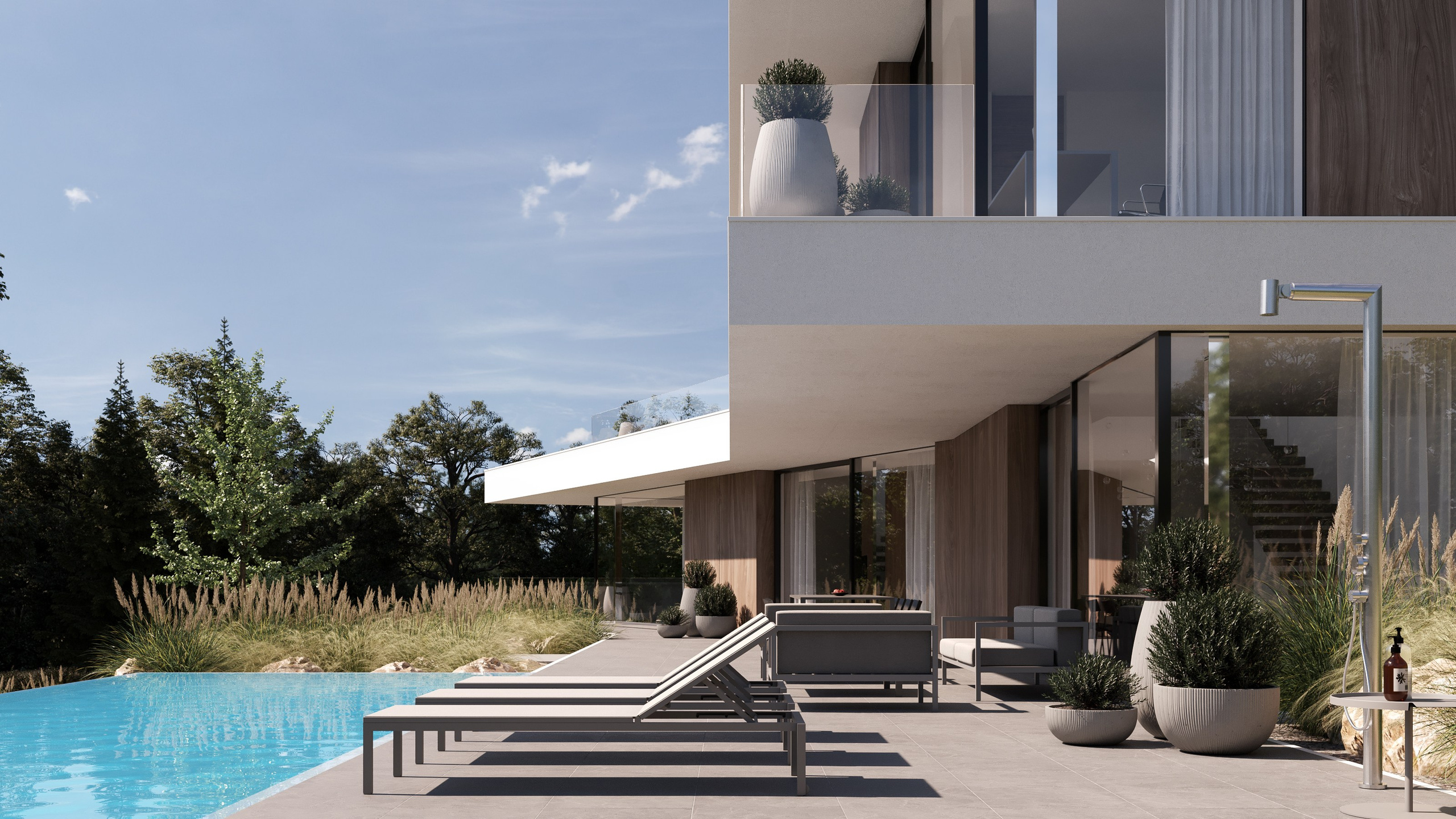 Výhody venkovních bazénů. Filipenka architects