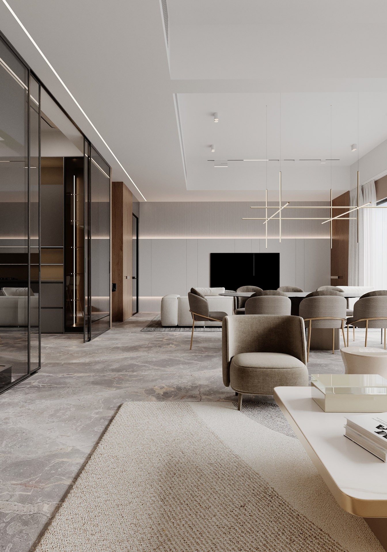 APARTMENT IN DHELI. Дизайн интерьера и 3D-визуализация | AB Design Buro