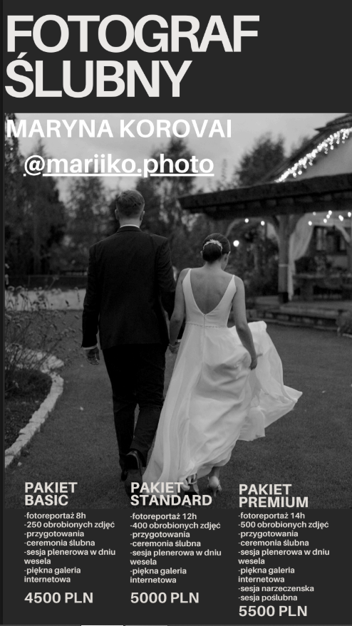 OFERTA 2027+. Filmowiec ślubny