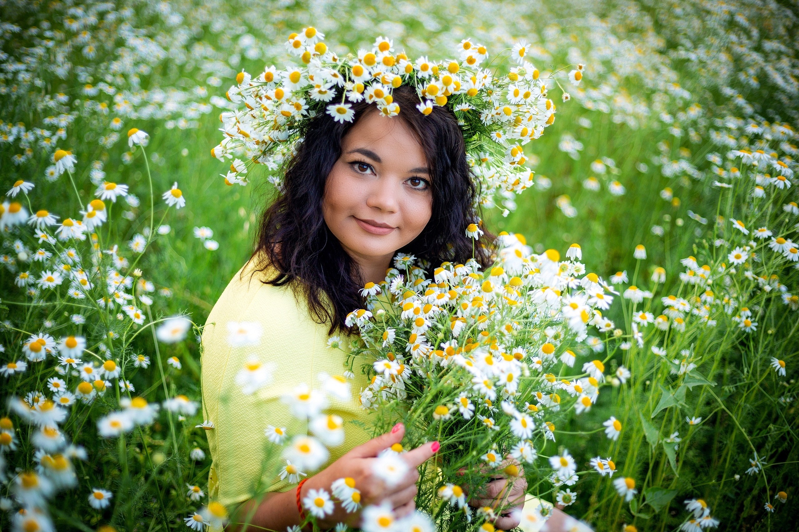 Фотосессия с ромашками