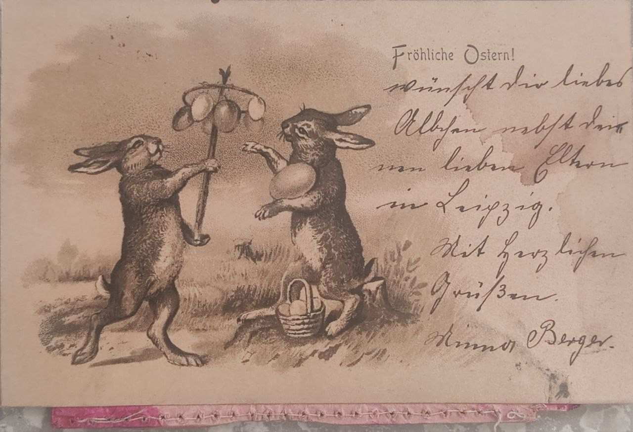 пасхальная открытка с яйцом внутри