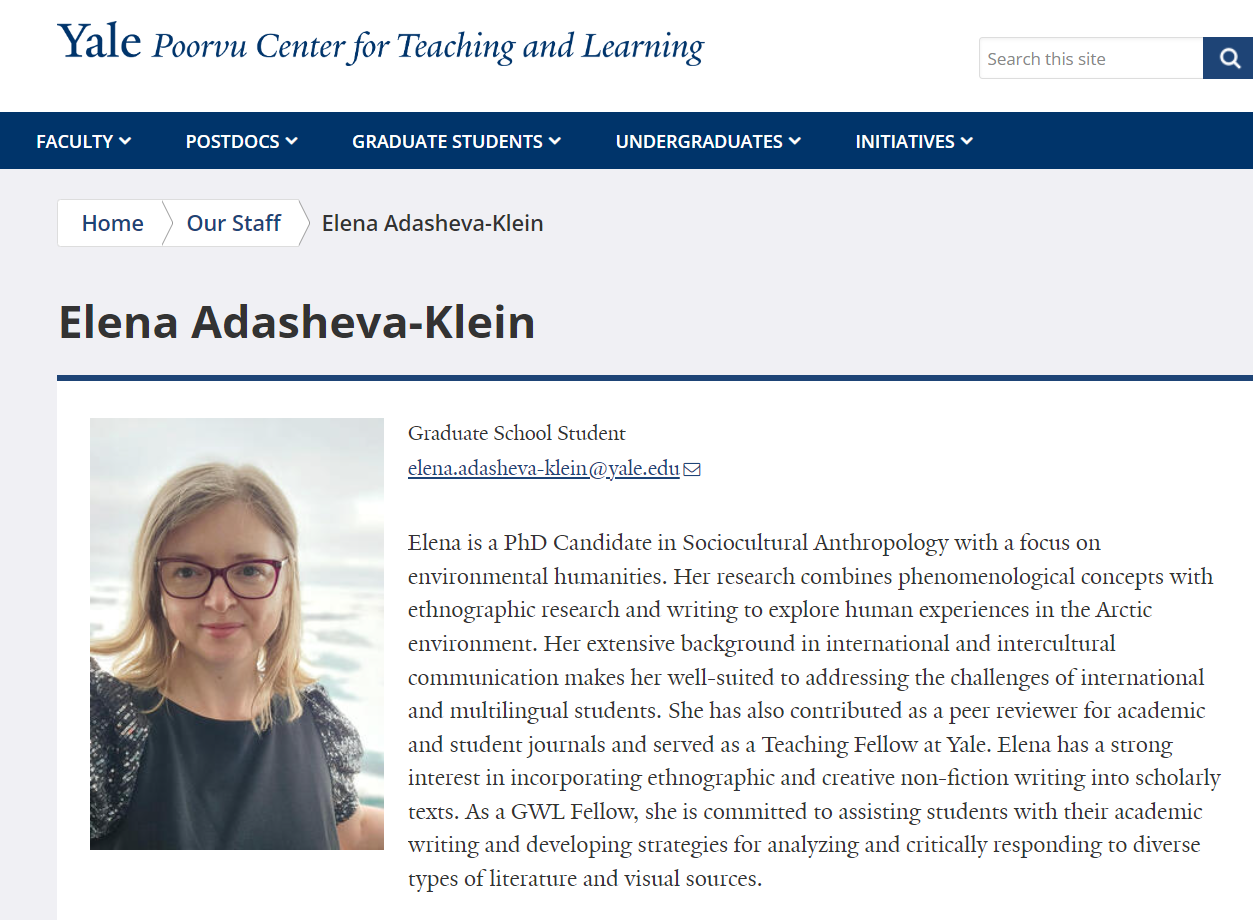 Graduate Writing Fellow at Yale. NEWS AND CONFERENCES