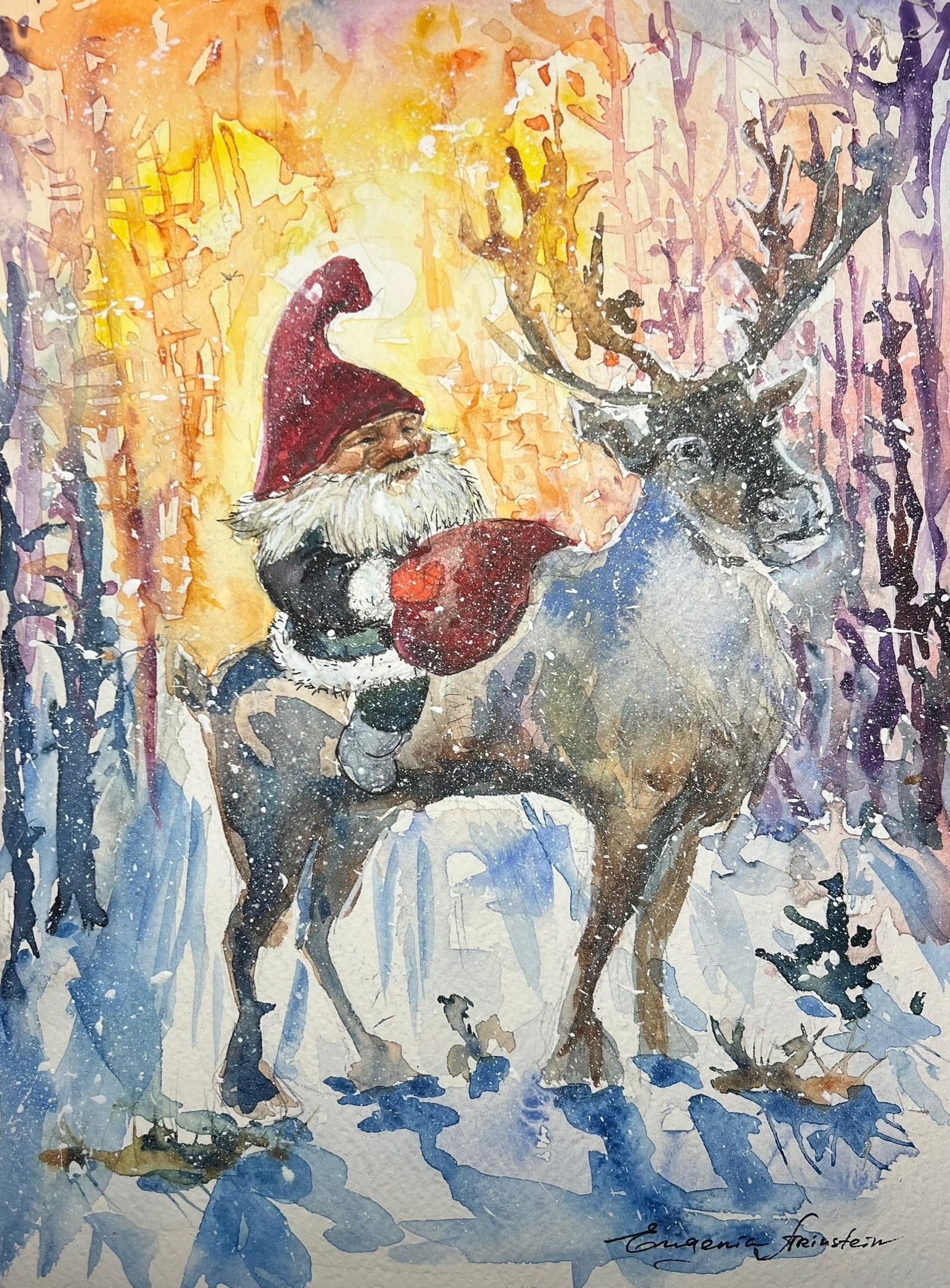 Eugenia Arinstein — konstnär som skapar handgjord måleri och illustration med känsla, färg och närvaro. Verksam i Nynäshamn