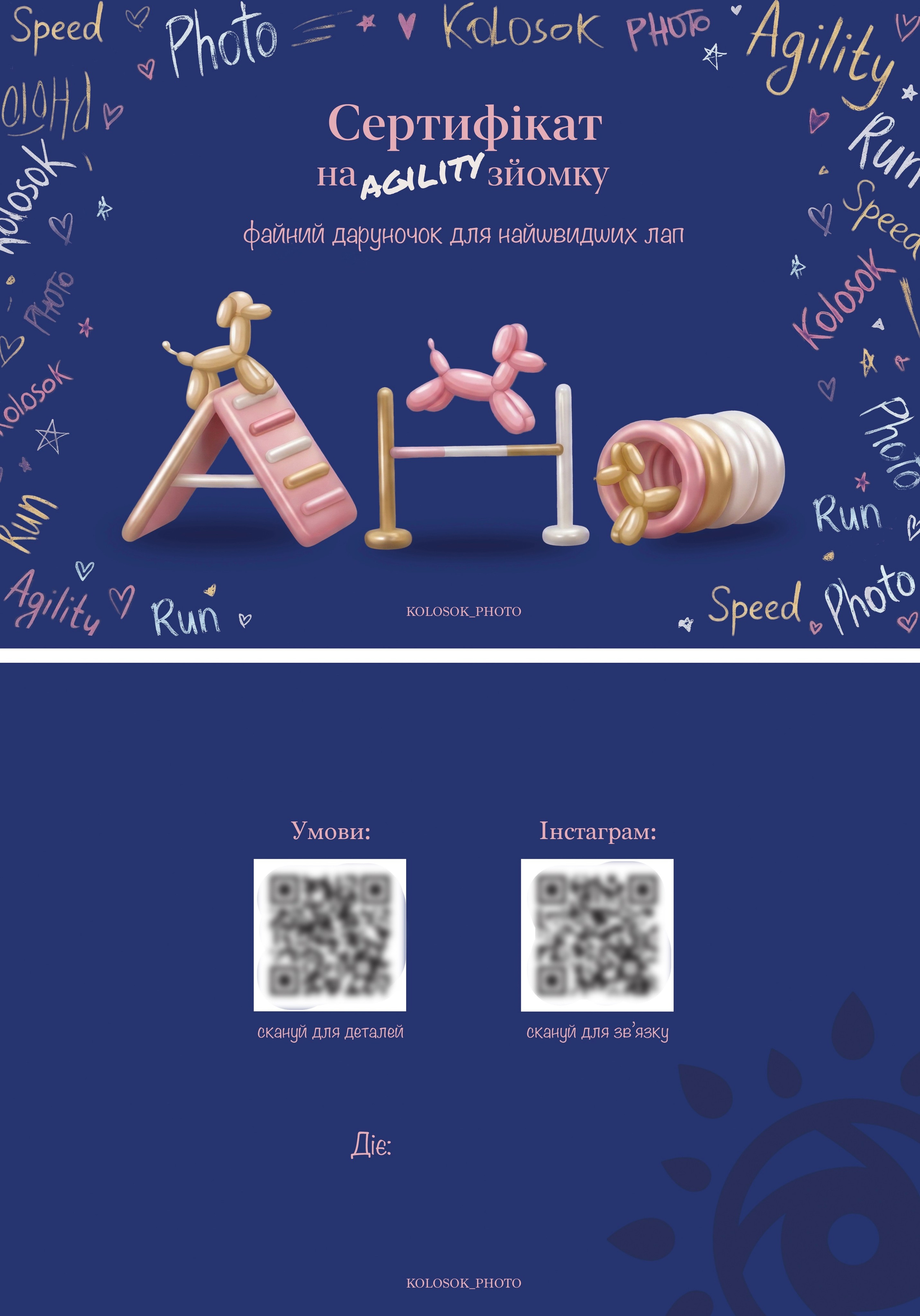 Зйомка з аджиліті. Фотограф-анімаліст Київ