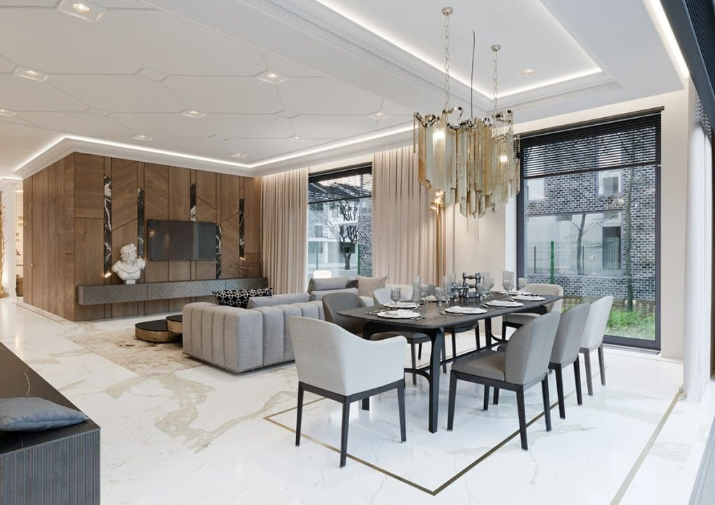ART DECO HOUSE. Interior Design & 3D Rendering | Alena Bulataya Design Buro