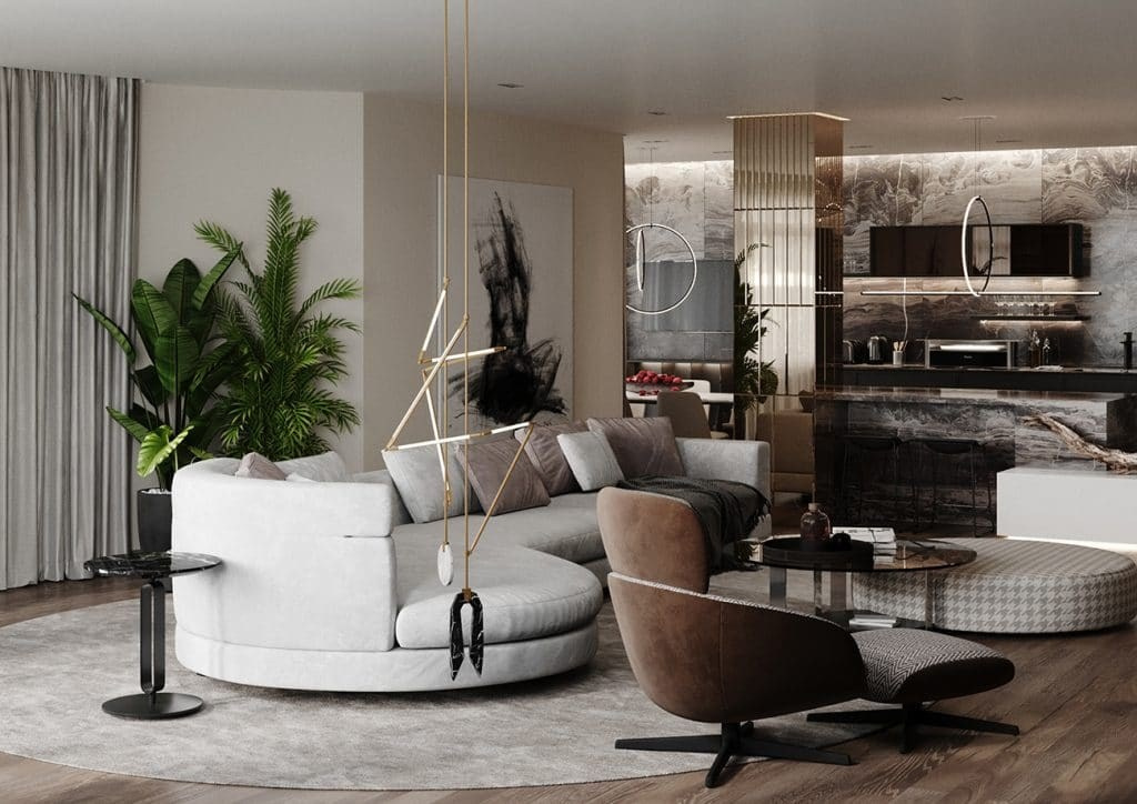 STONE APARTMENT. Interior Design & 3D Rendering | Alena Bulataya Design Buro