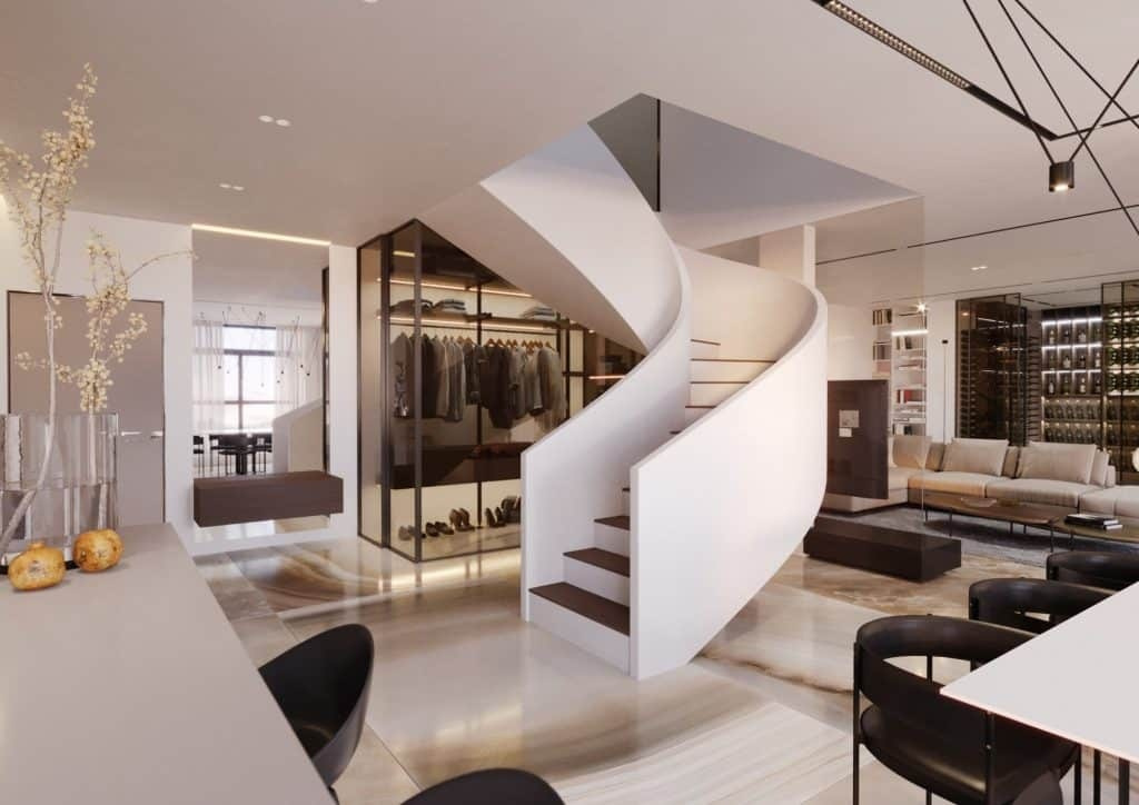 CONTEMPORARY PENTHOUSE. Interior Design & 3D Rendering | Alena Bulataya Design Buro