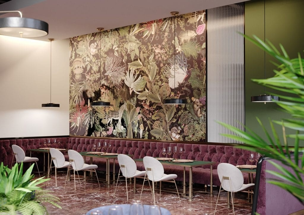 ITALIAN RESTAURANT. Interior Design & 3D Rendering | Alena Bulataya Design Buro