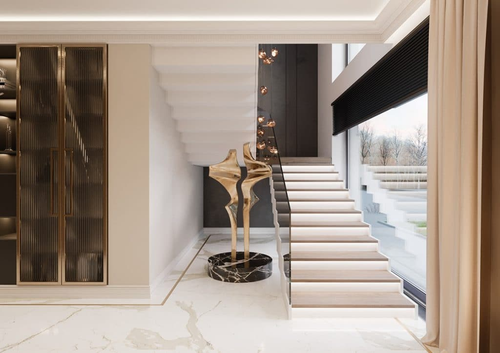 ART DECO HOUSE. Interior Design & 3D Rendering | Alena Bulataya Design Buro