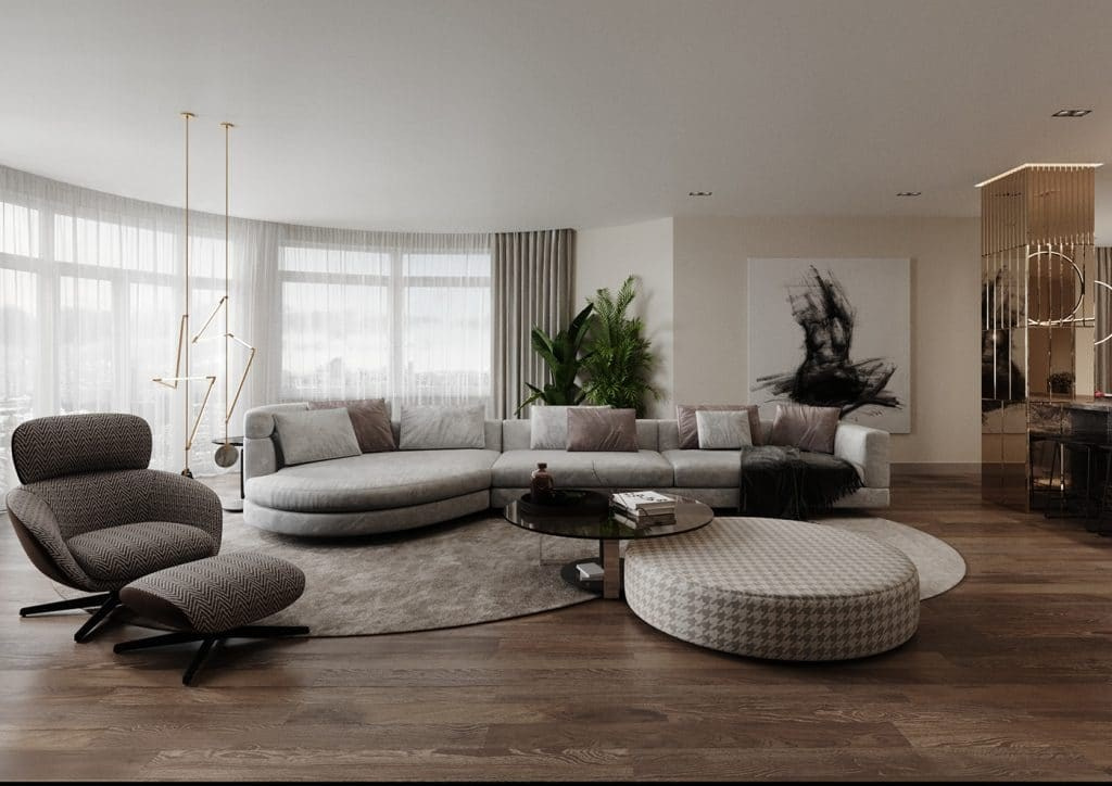 STONE APARTMENT. Interior Design & 3D Rendering | Alena Bulataya Design Buro