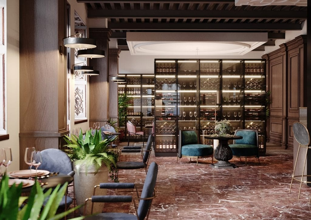 ITALIAN RESTAURANT. Interior Design & 3D Rendering | Alena Bulataya Design Buro