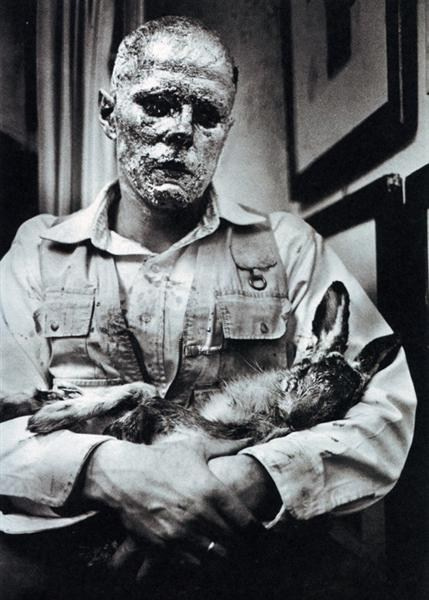 Joseph Beuys — How to Explain Paintings to a Dead Hare (1965)