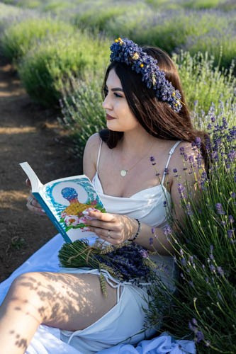 Sedinta foto in lanul de lavanda