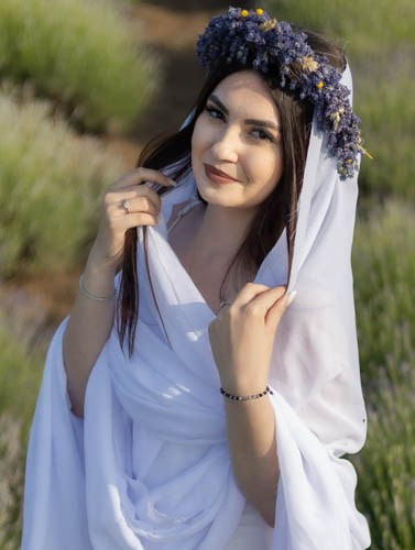 Sedinta foto in lanul de lavanda