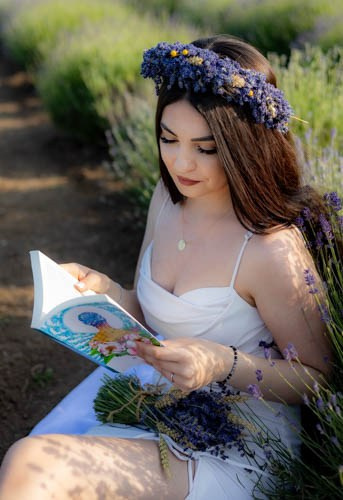 Sedinta foto in lanul de lavanda