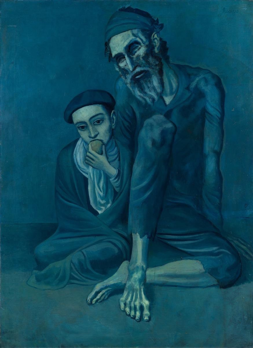 Старый еврей с мальчиком, 1903 Пабло Пикассо 