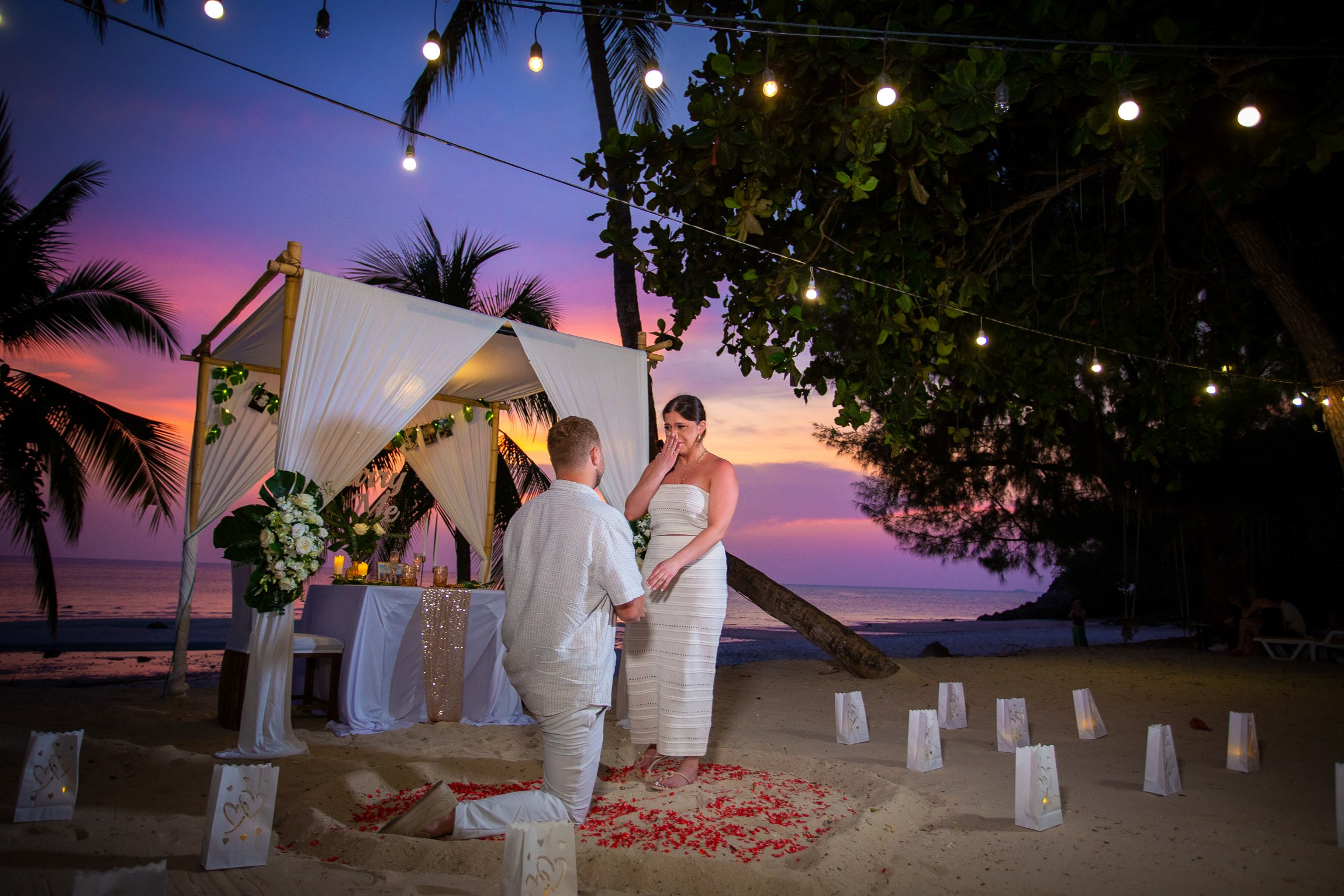 Romantic proposal on Koh Samui, Thailand