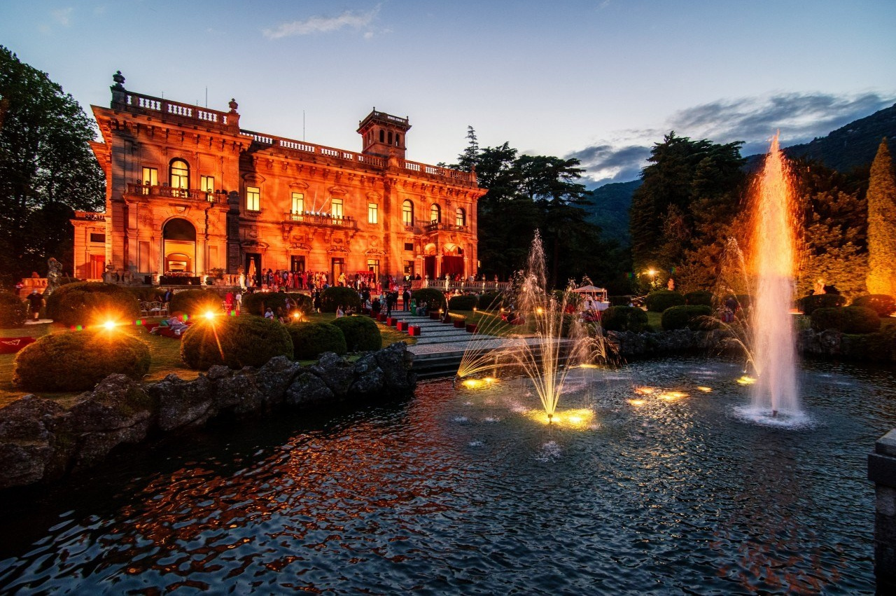 Villa Erba Cernobbio wedding — lakeside gardens and neoclassical villa on Lake Como, up to 400 guests