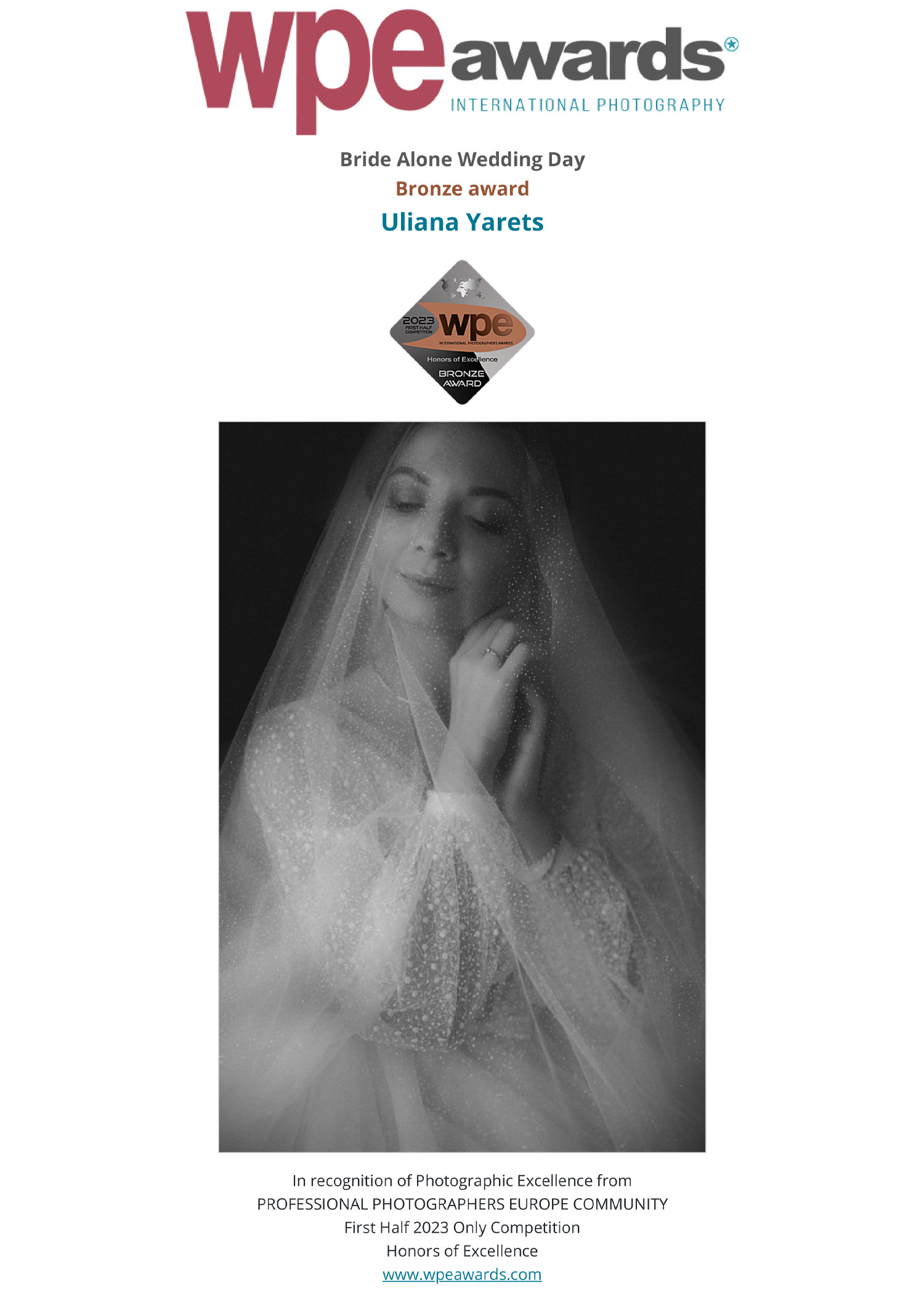 WPE Awards. Wedding Photographer & Videographer in Barcelona, Europe | Yarets Studio