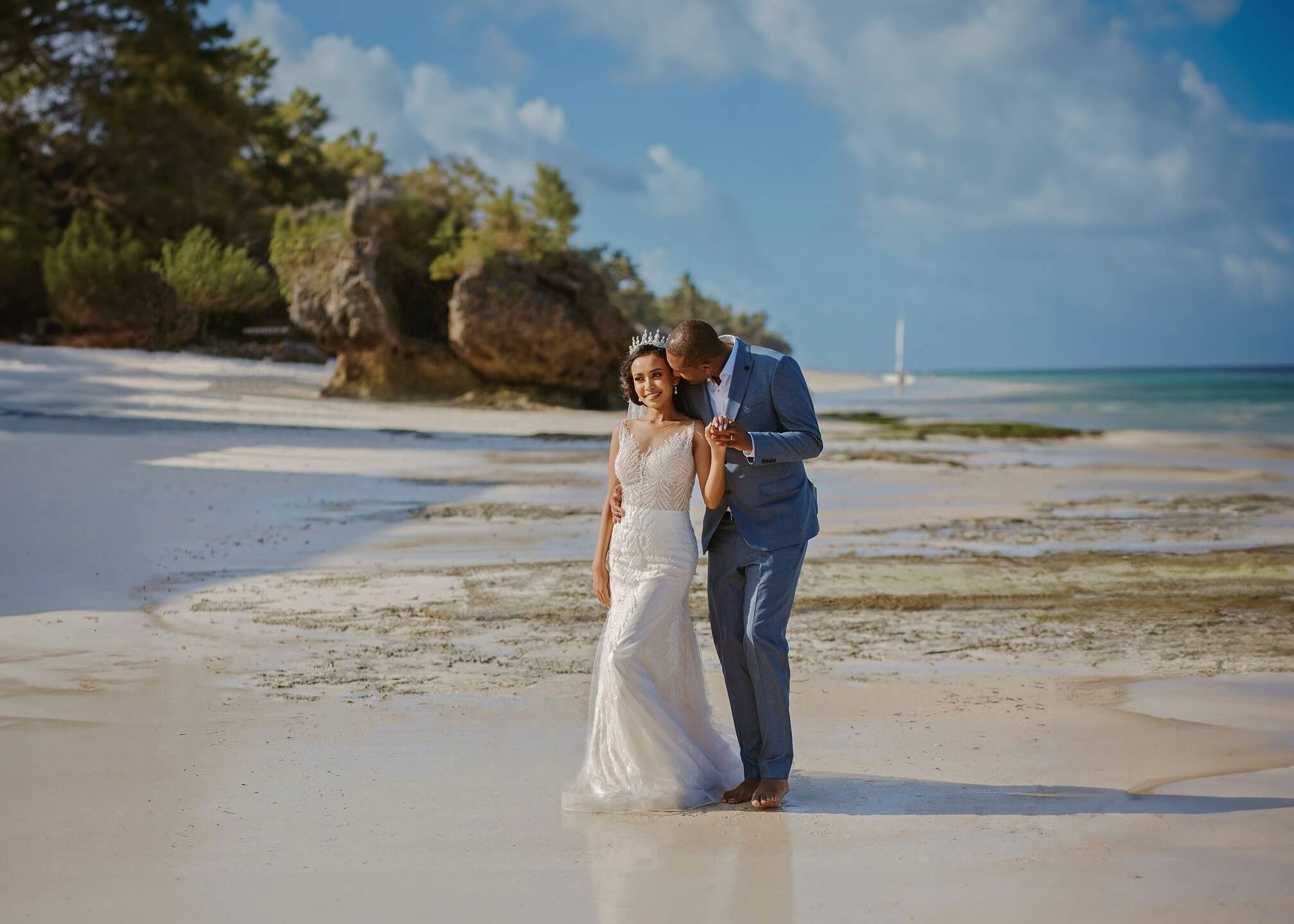 Kenya couple portraits captured by a professional photographer across Diani Beach, Mombasa, Watamu, Malindi, and Lamu. This beach love story features romantic pre-wedding and anniversary moments with natural light, ocean backdrops, and heartfelt connection. engagement shoot on Mombasa Beach with affectionate couple.