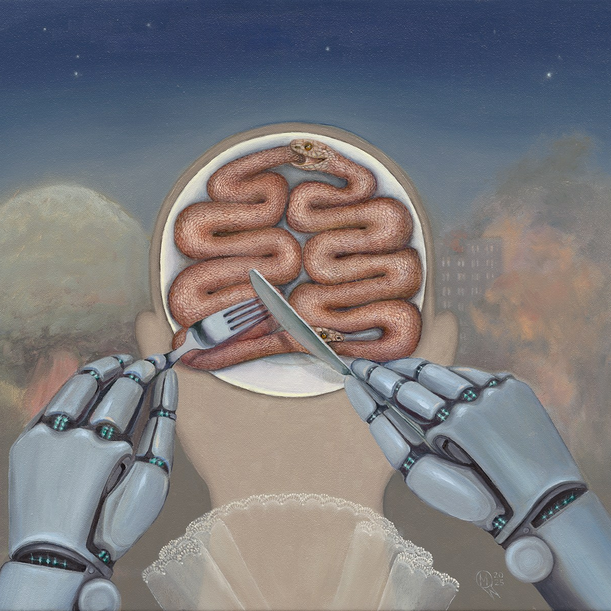 Surrealist artist Mariya Myronova based in Cambridge UK