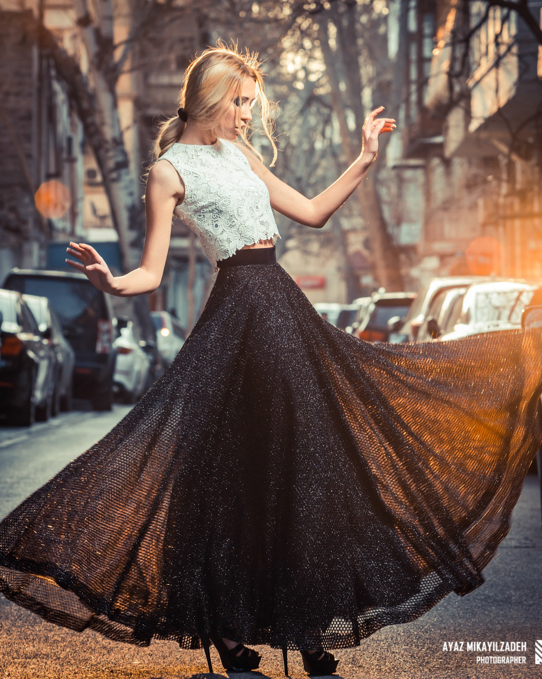 Açıq havada moda fotosessiyası