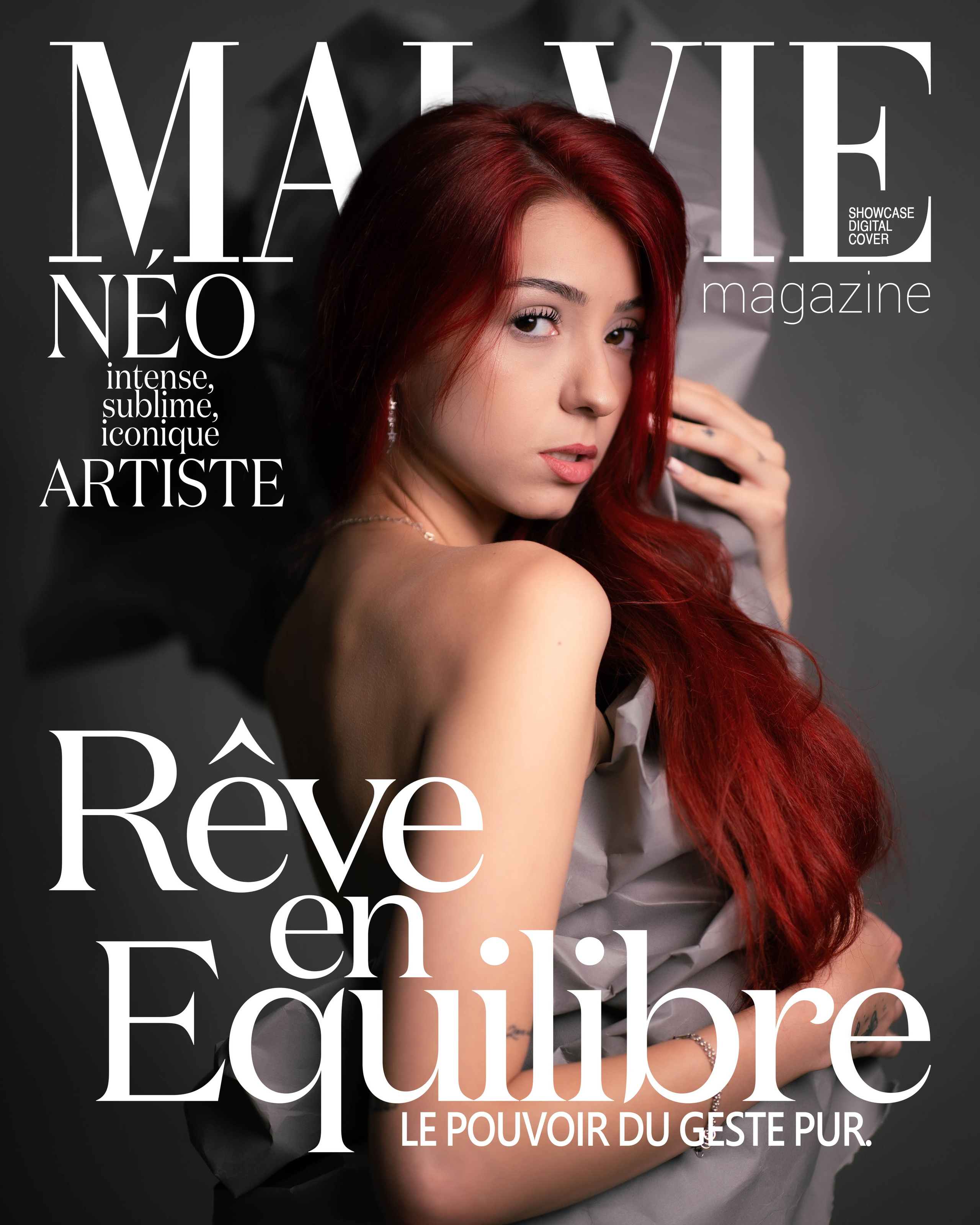Fashion magazine cover with editorial portrait, photographed by Antoine Bugheanu