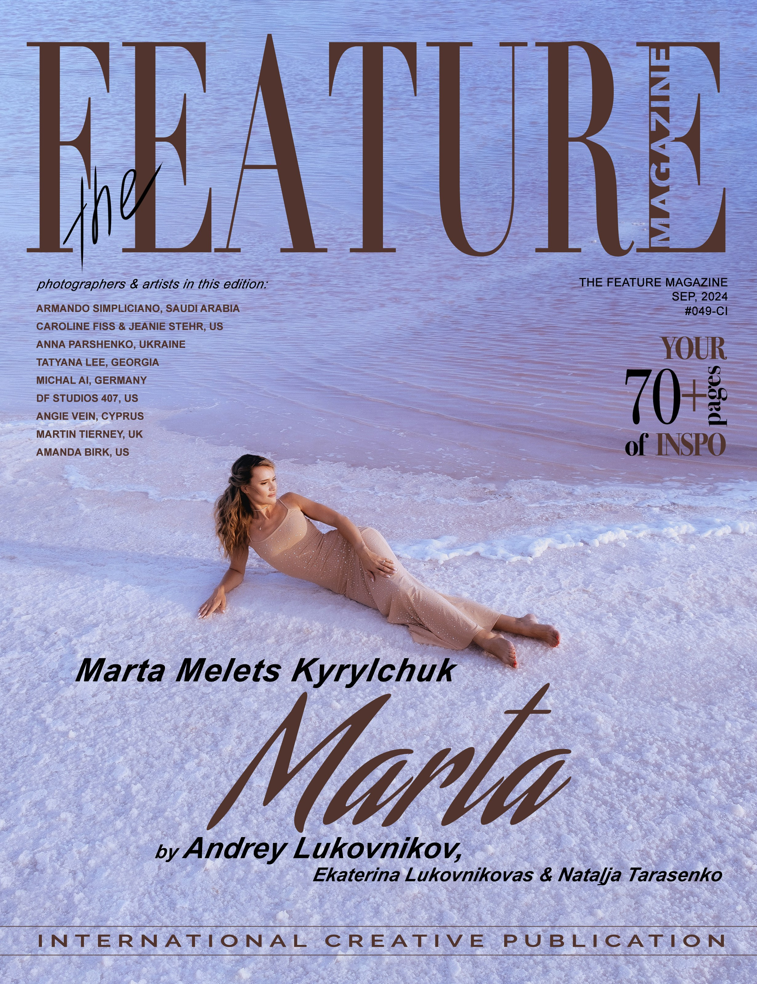 Фотографии с розового озера опубликованы в модном журнале The Feature Magazine