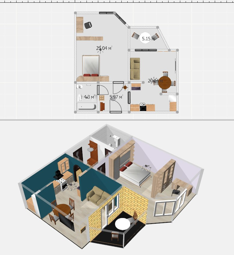 Namoar buto vizualizacija, planas 2D ir 3D. Elina Sapiega fotografė Vilniuje