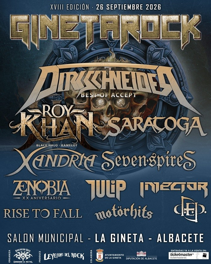 Ginetarock 2026 in Albacete: Dirkschneider, Roy Khan, Xandria headline | FOTKAI