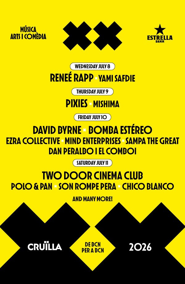 Festival Cruïlla 2026 в Барселоне — Pixies, David Byrne и другие звёзды на побережье Средиземного моря | FOTKAI