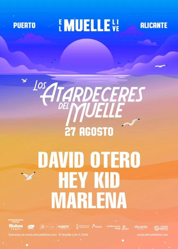 David Otero, Duo Marlena and Band Hey Kid: Spanish Pop Concert by the Sea in Alicante, Spain | FOTKAI