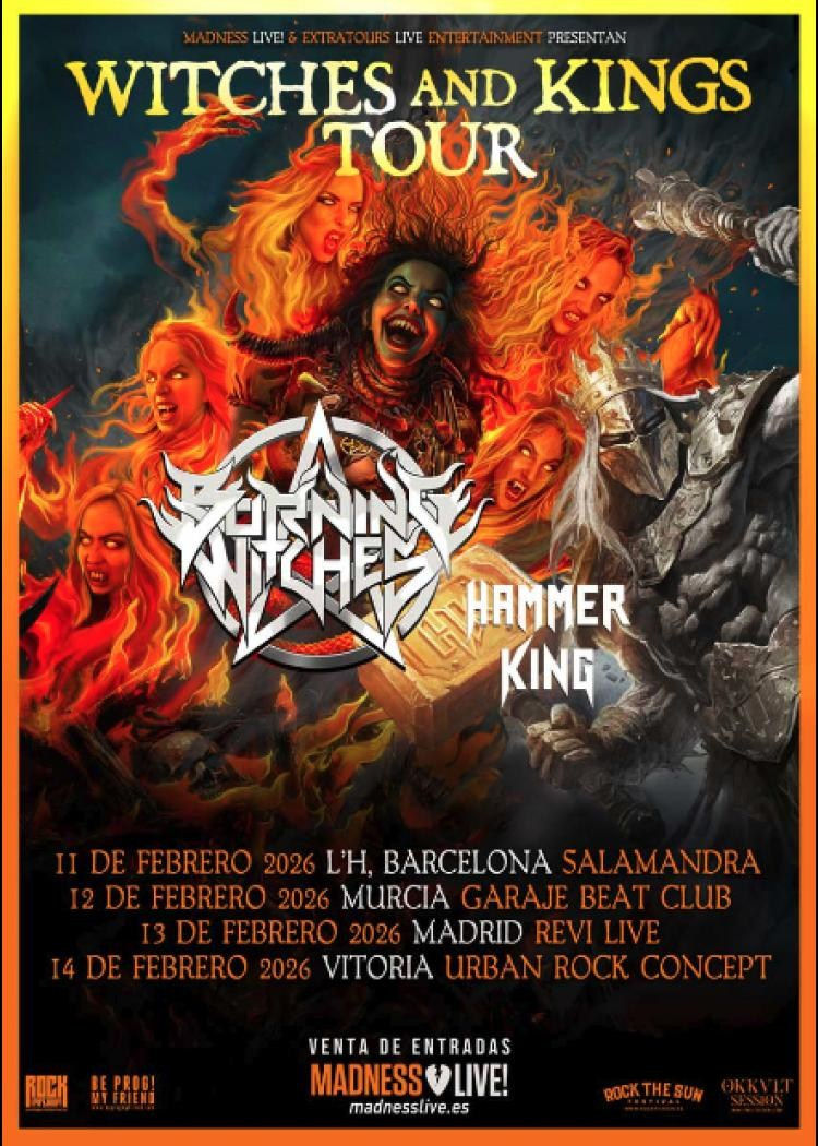 Burning Witches + Hammer King — Witches And Kings Tour 2026 | Мурсия, Garaje Beat Club | FOTKAI