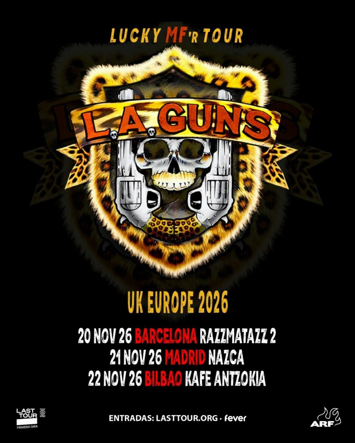 L.A. Guns en España 2026: conciertos en Barcelona, Madrid y Bilbao dentro de su gira europea | FOTKAI