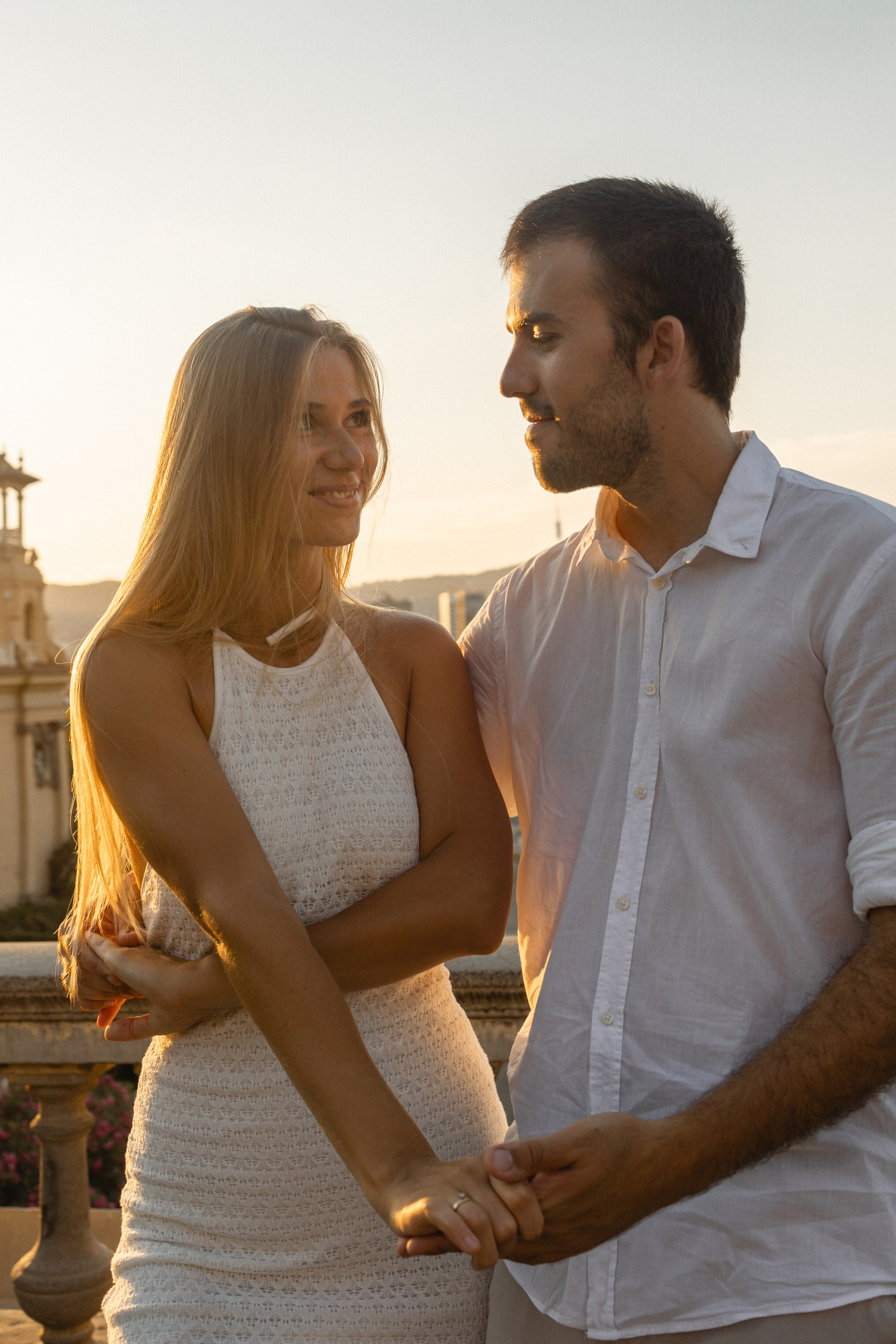 Sunset love story on Montjuic. Photographer Videographer Spain Barcelona Tarragona