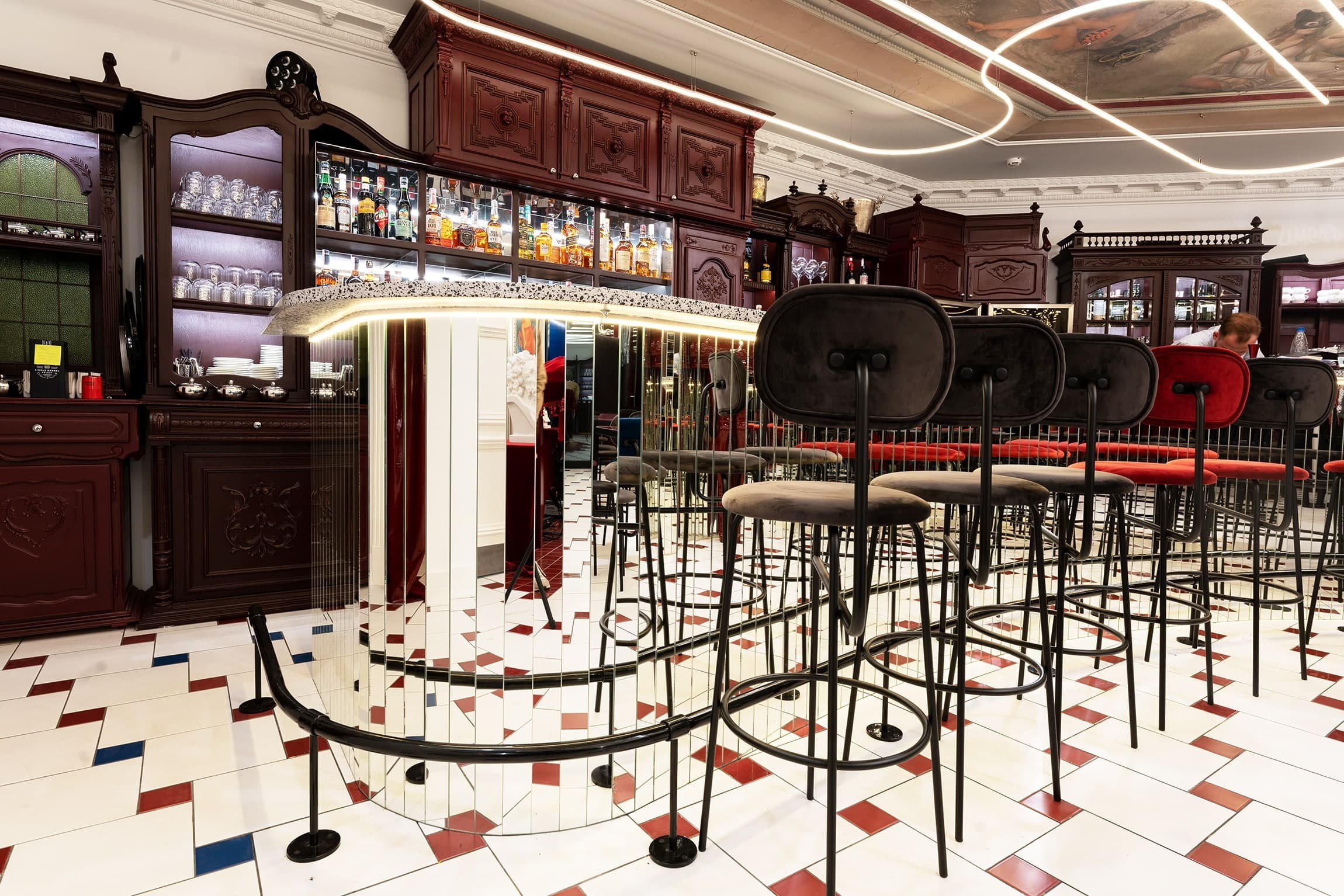 ZA POBEDOY FEEDING BAR. Interior Design & 3D Rendering | Alena Bulataya Design Buro