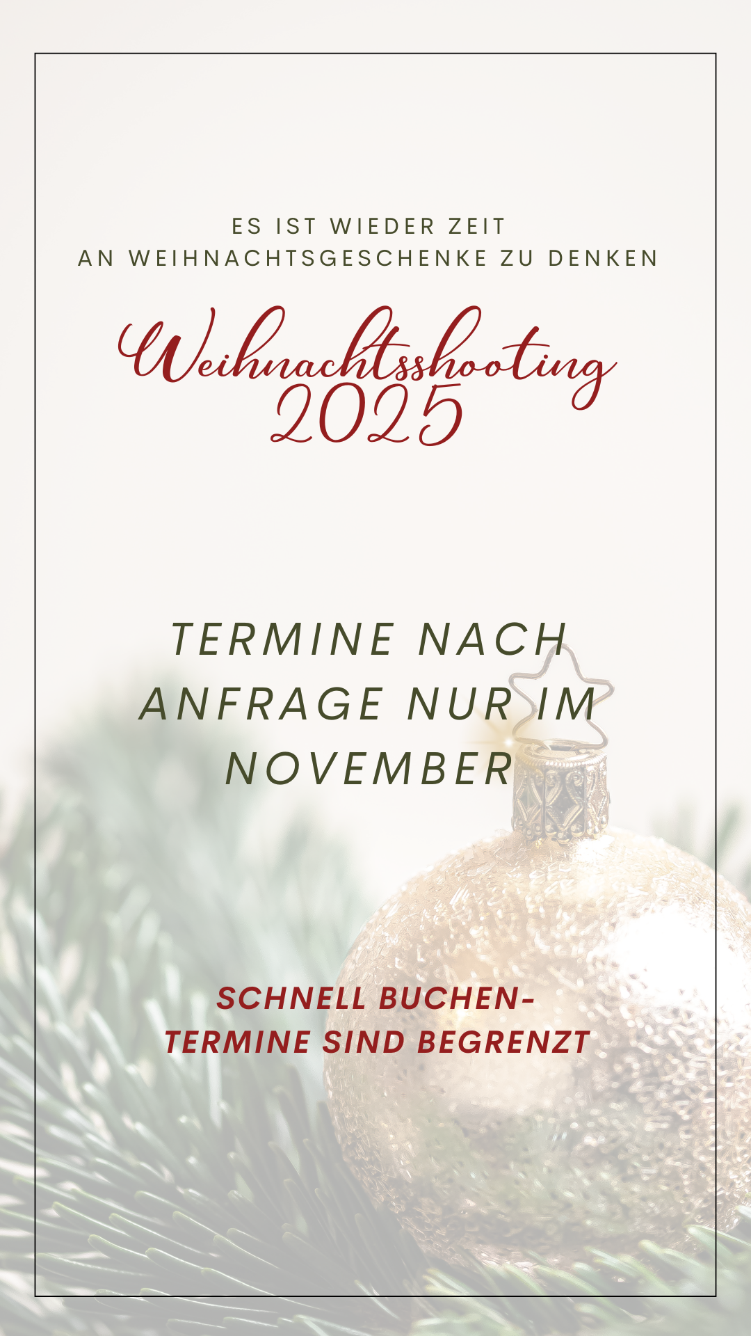 Weihnachtsshooting. Liebevolle, emotionale, natürliche Fotografie in Rottweil und Umgebung
