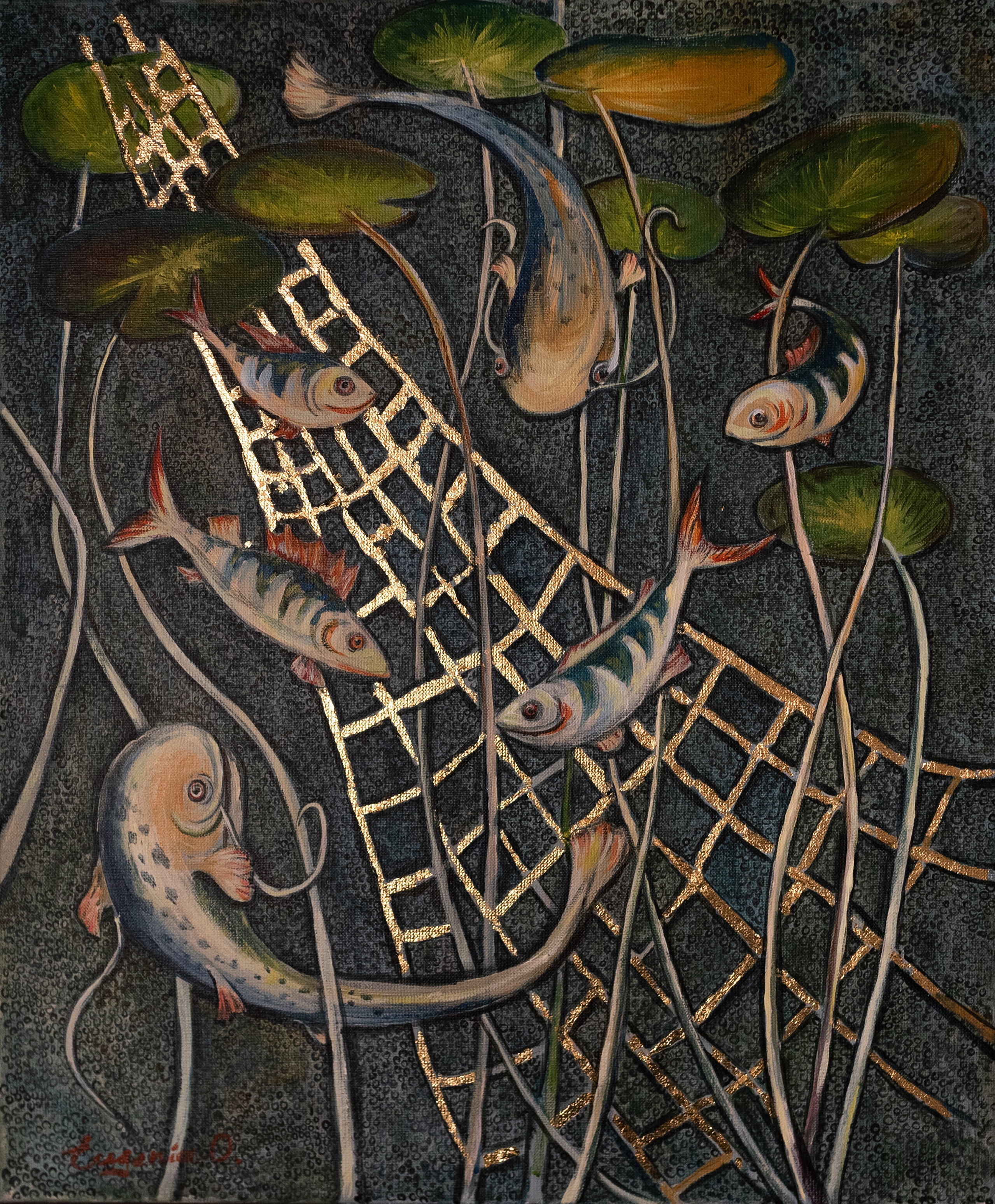 Ornamentala interiörmålningar i akryl. Eugenia Arinstein — konstnär som skapar handgjord måleri och illustration med känsla, färg och närvaro. Verksam i Nynäshamn
