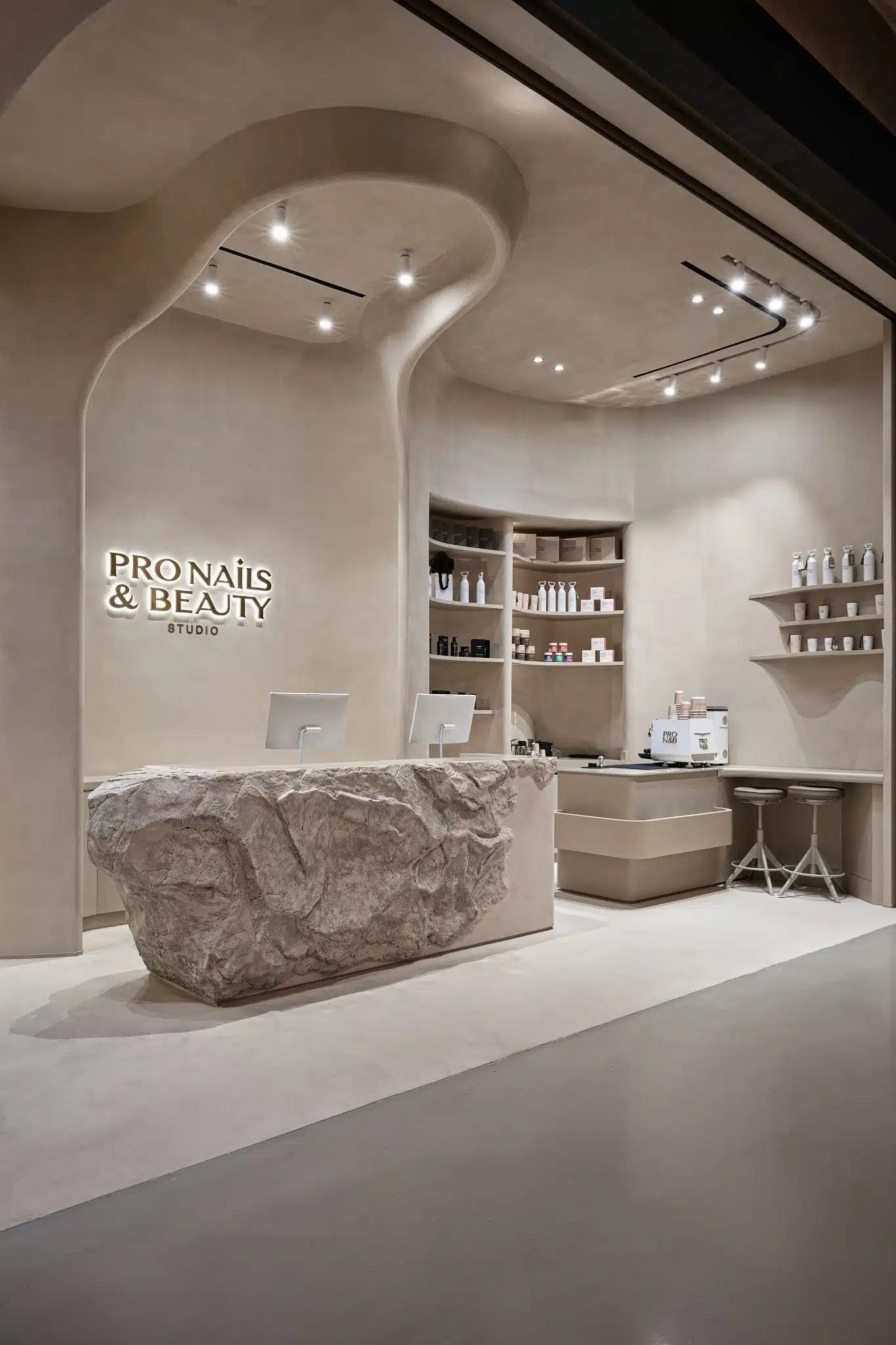 PRO NAILS & BEAUTY STUDIO. Interior Design & 3D Rendering | Alena Bulataya Design Buro