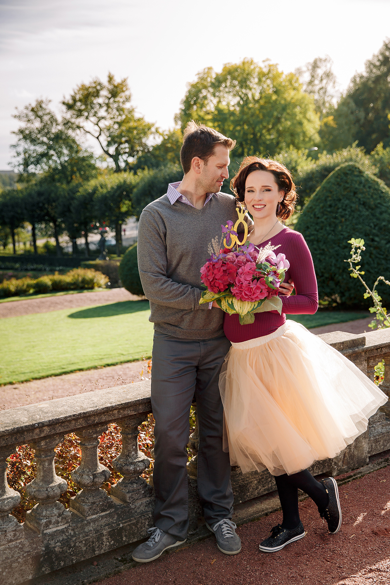 Perhekuvaus Helsingin talvipuutarhassa