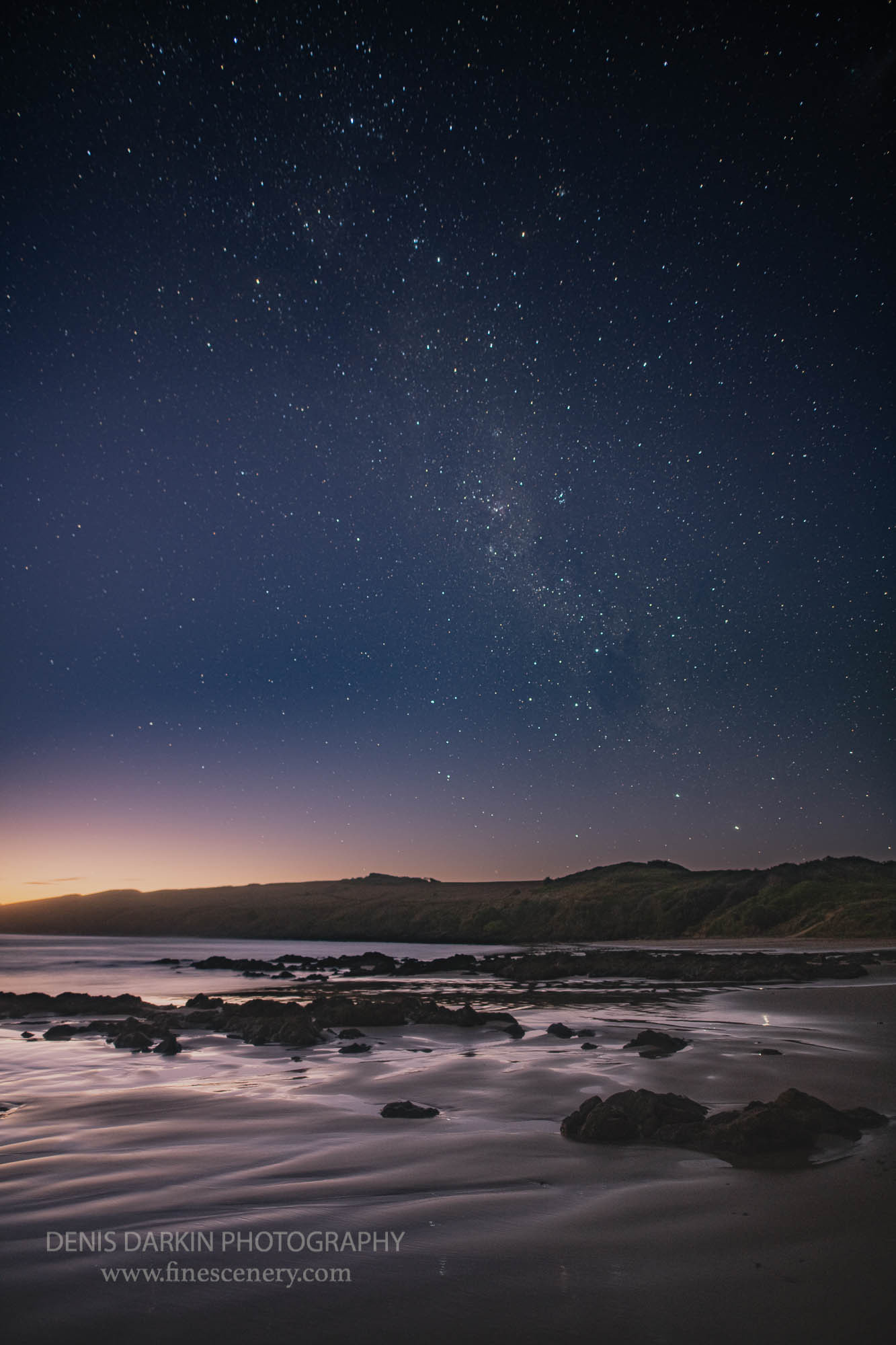 Milky way at Sandys Beach, Coffs Harbor. Denis Darkin scenic photography