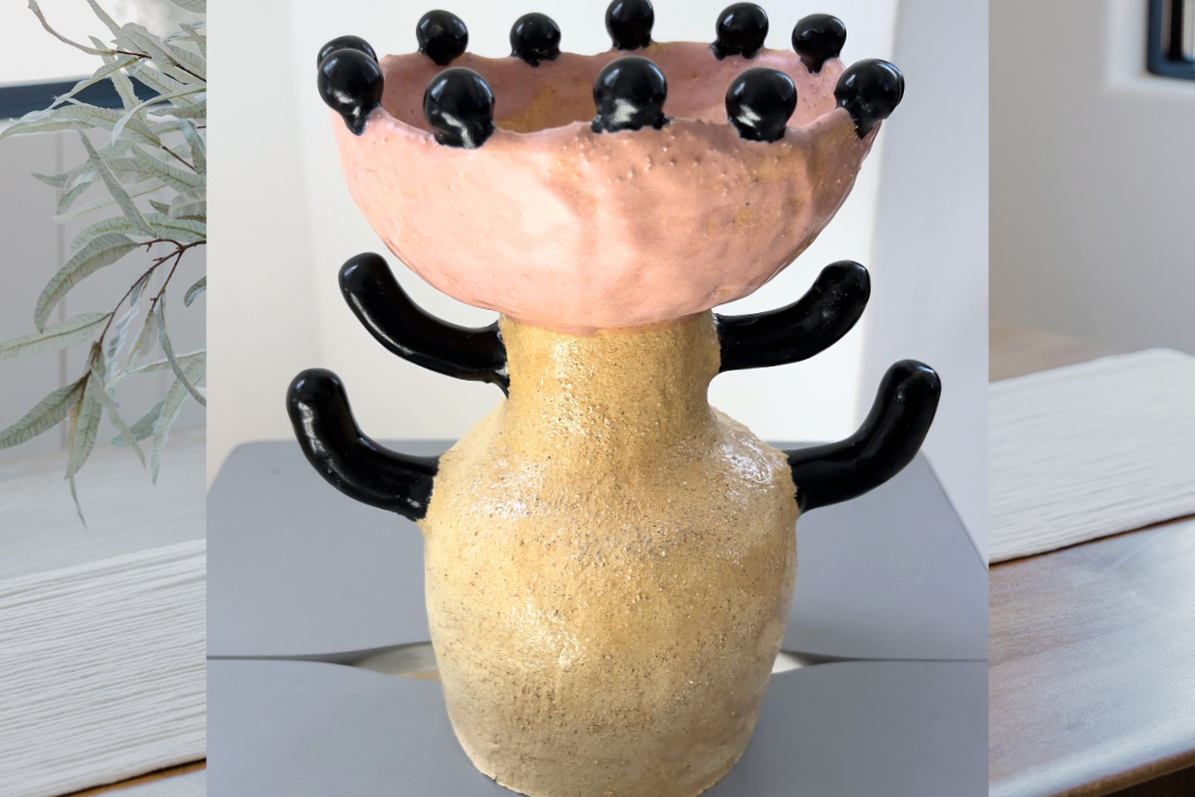 small handmade ceramic vase