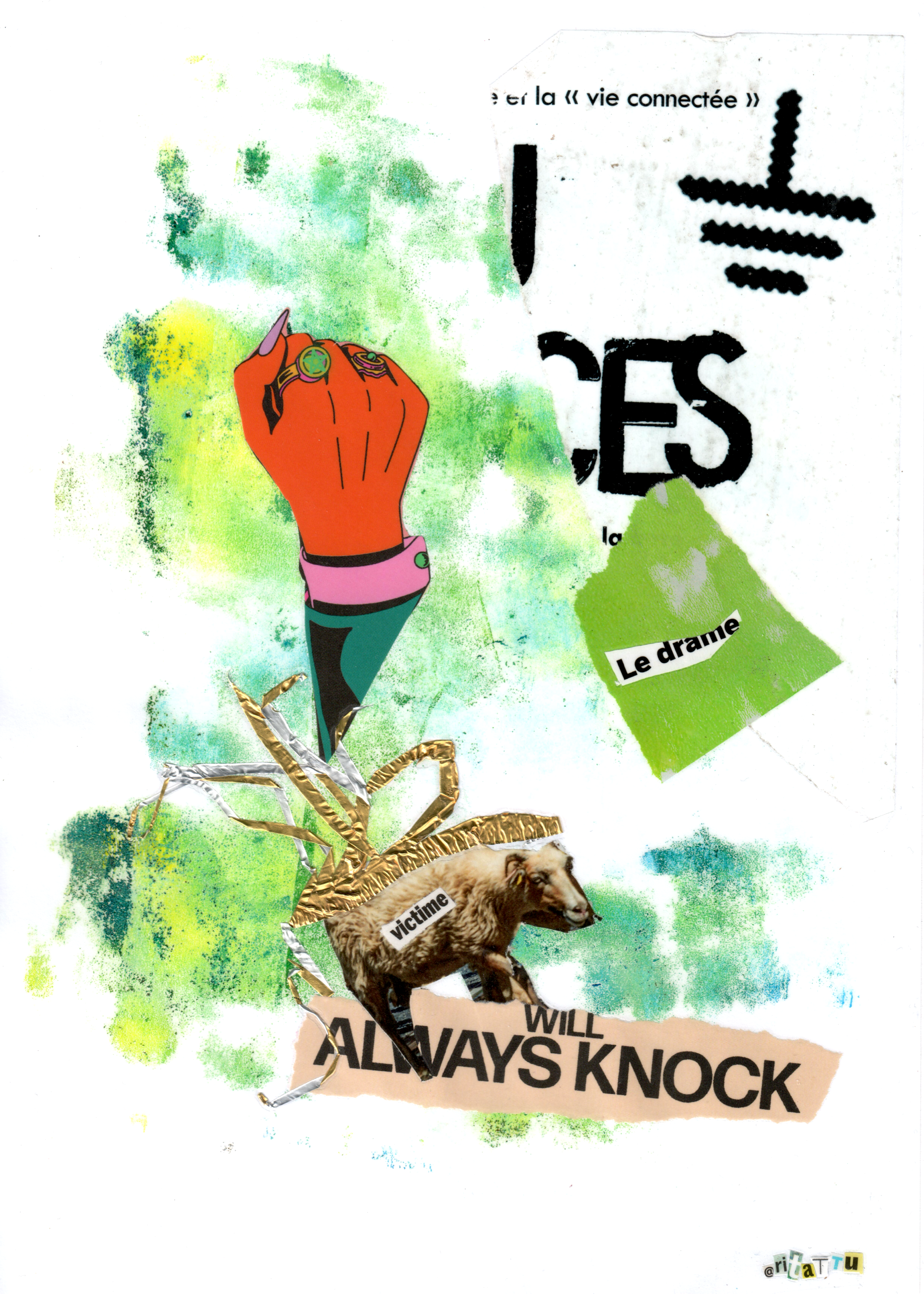 Le drama. Rita Salnikova — Collage Artist and Visual Creator in Grenoble France