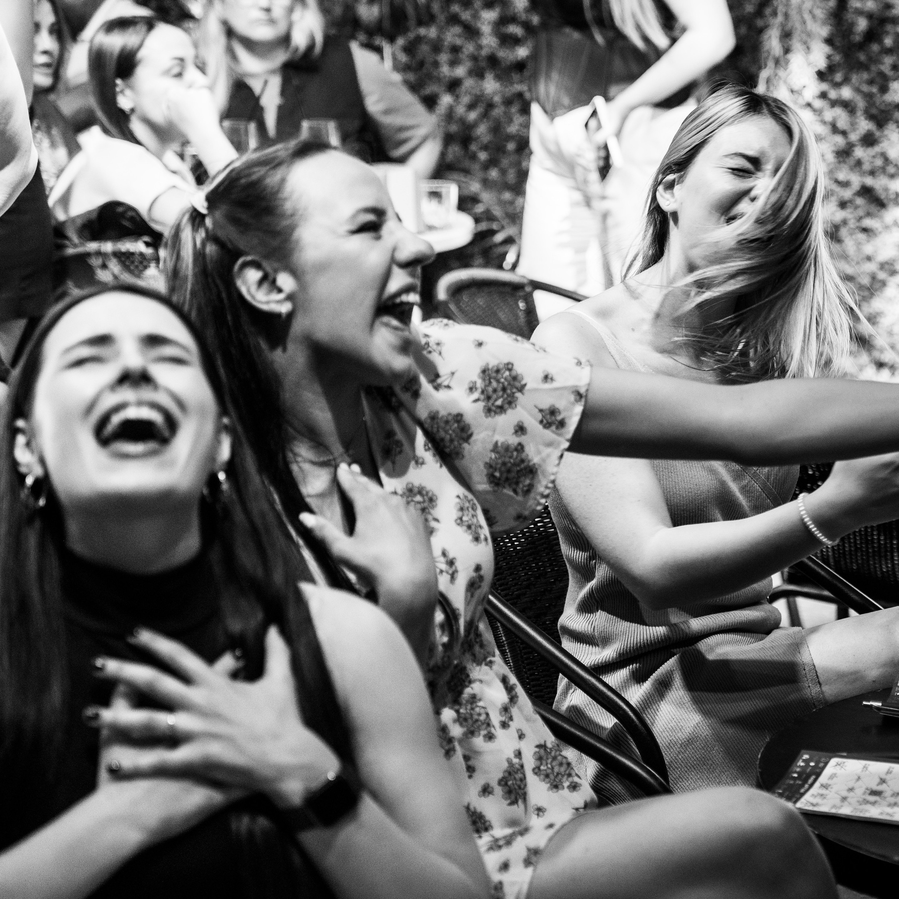 Guest reacting during a live event