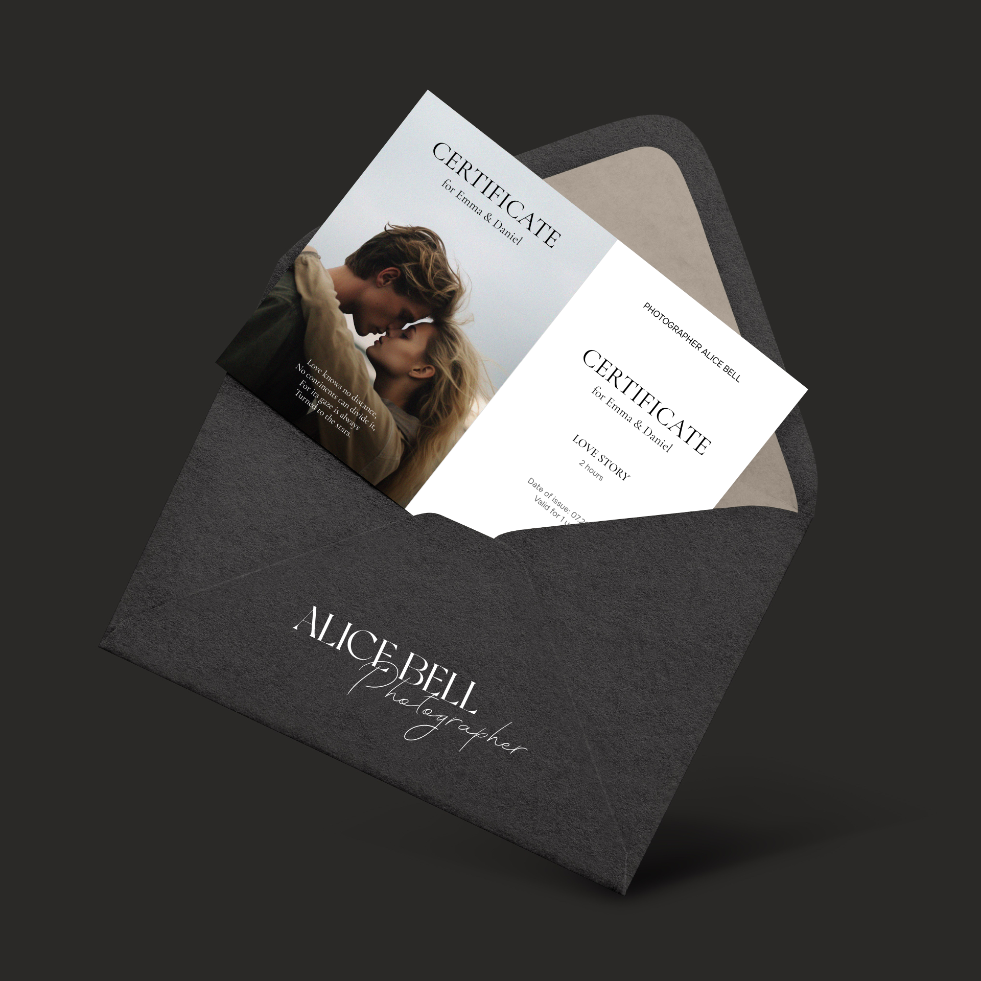 Gift certificates for photo shoots in NYC. Alice Bell — Wedding photographer in New York