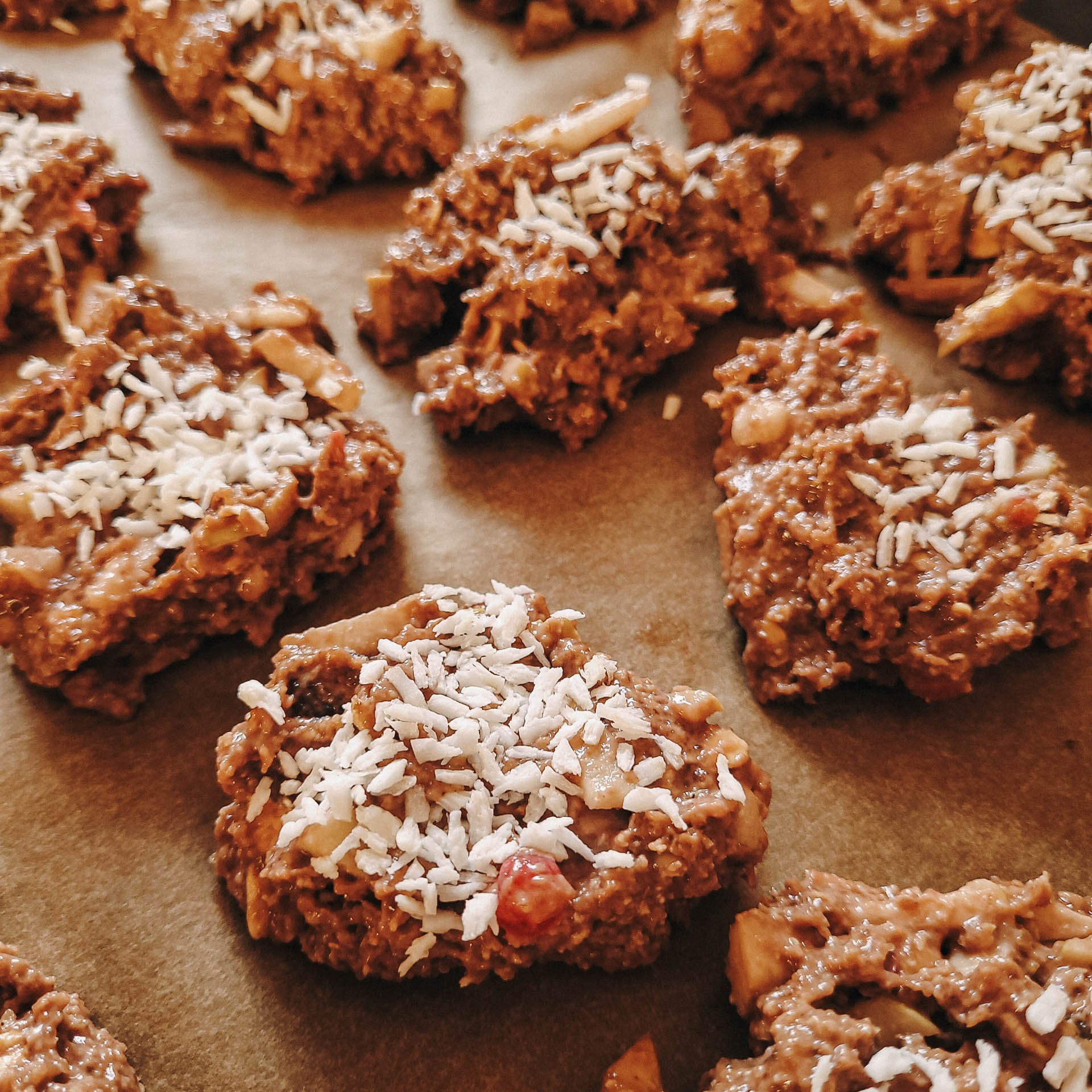 Auzu pārslu cepumi ar ābolu un ogām